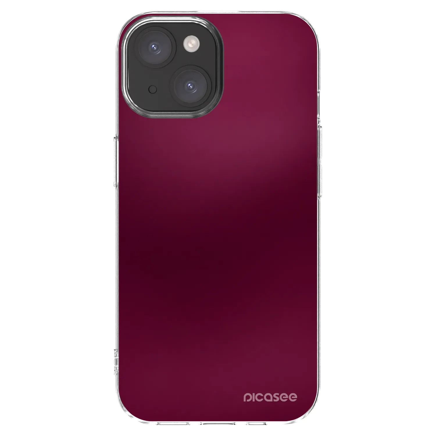 Picasee silikónový prehľadný obal pre Apple iPhone 15 - Velvet Bordeaux