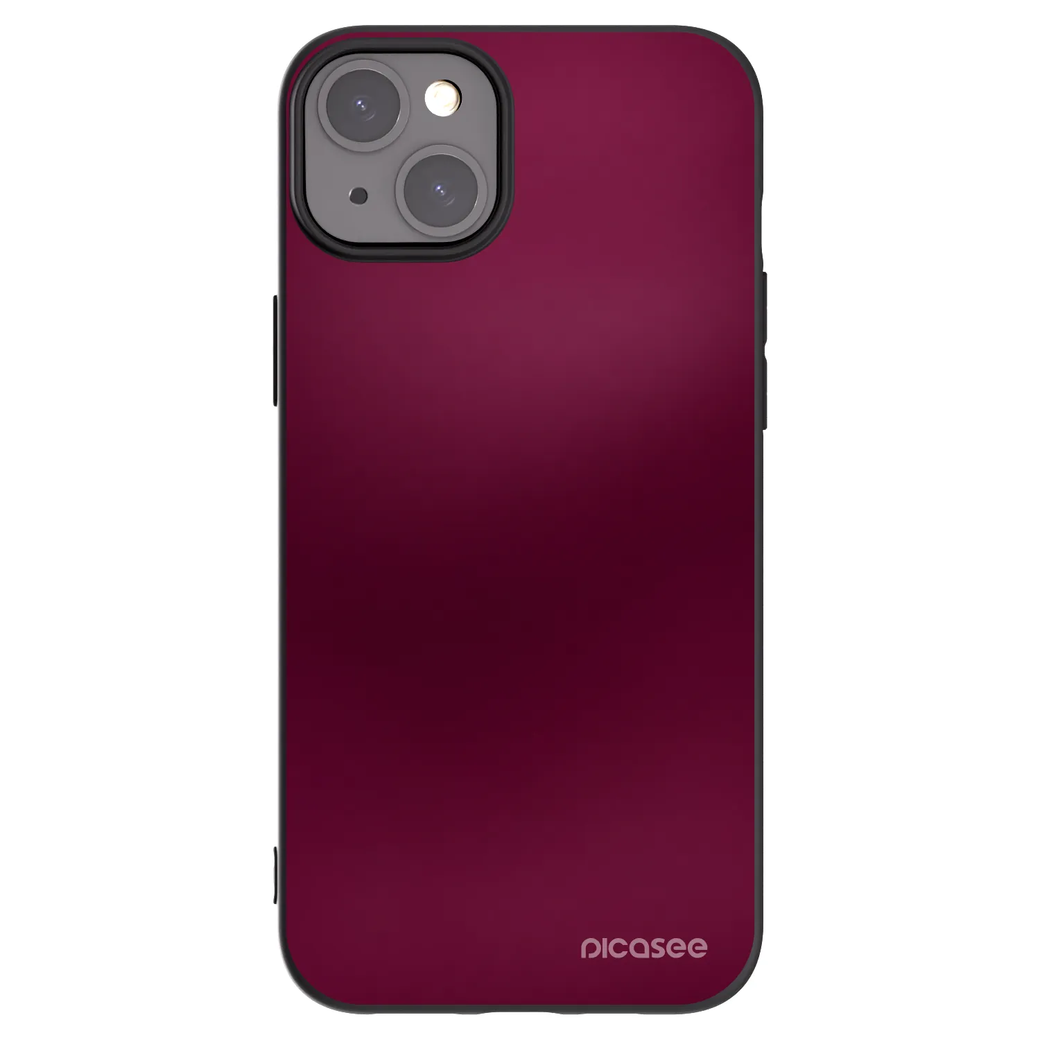 Picasee silikónový čierny obal pre Apple iPhone 15 Plus - Velvet Bordeaux