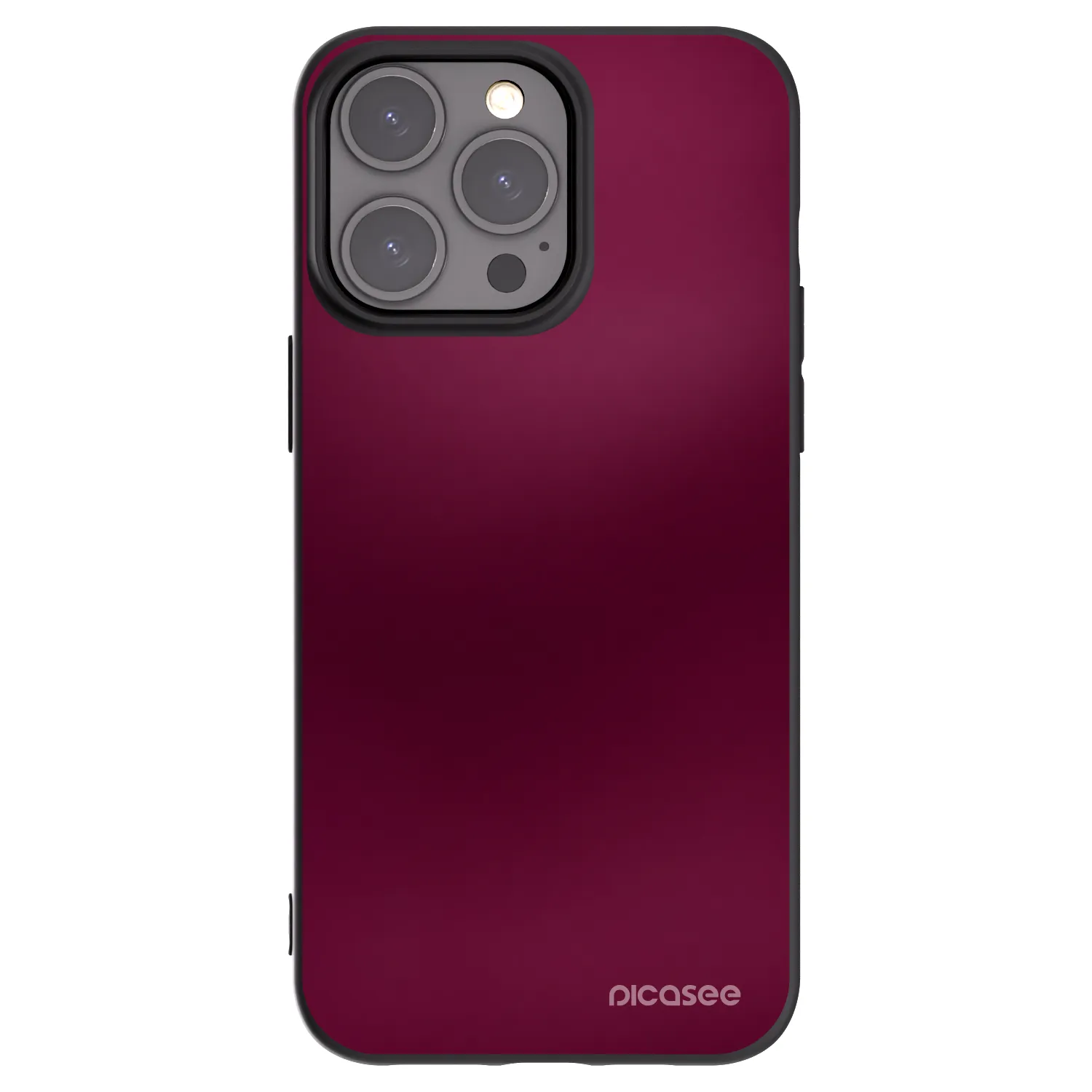 Picasee silikónový čierny obal pre Apple iPhone 15 Pro Max - Velvet Bordeaux