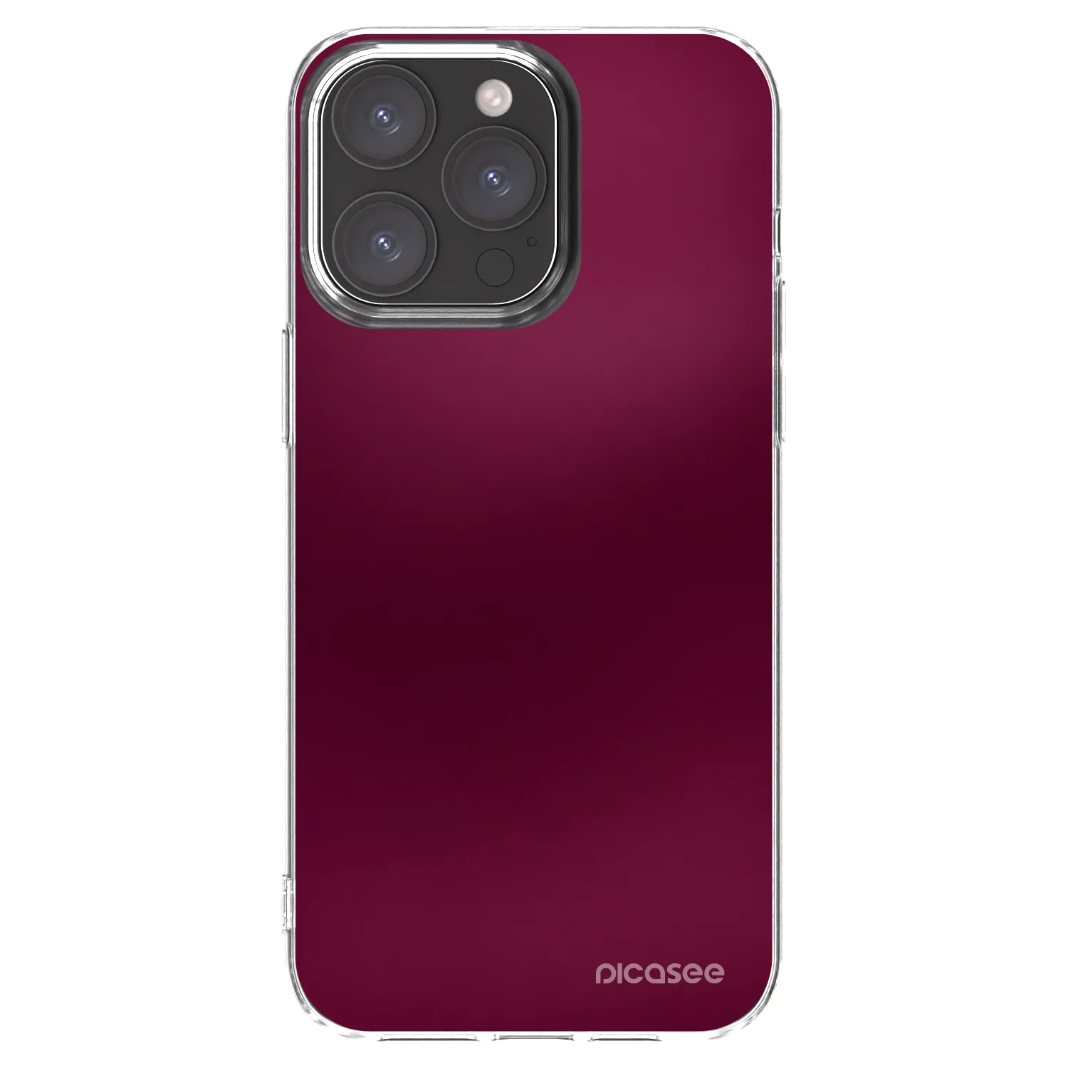 Picasee silikónový prehľadný obal pre Apple iPhone 15 Pro Max - Velvet Bordeaux