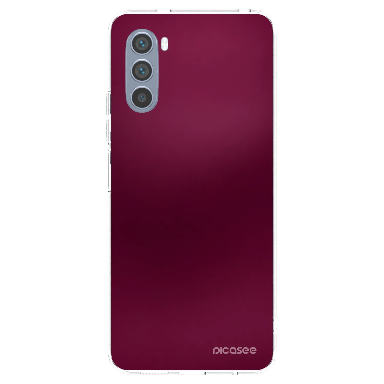 Picasee silikónový prehľadný obal pre Motorola Moto G62 - Velvet Bordeaux