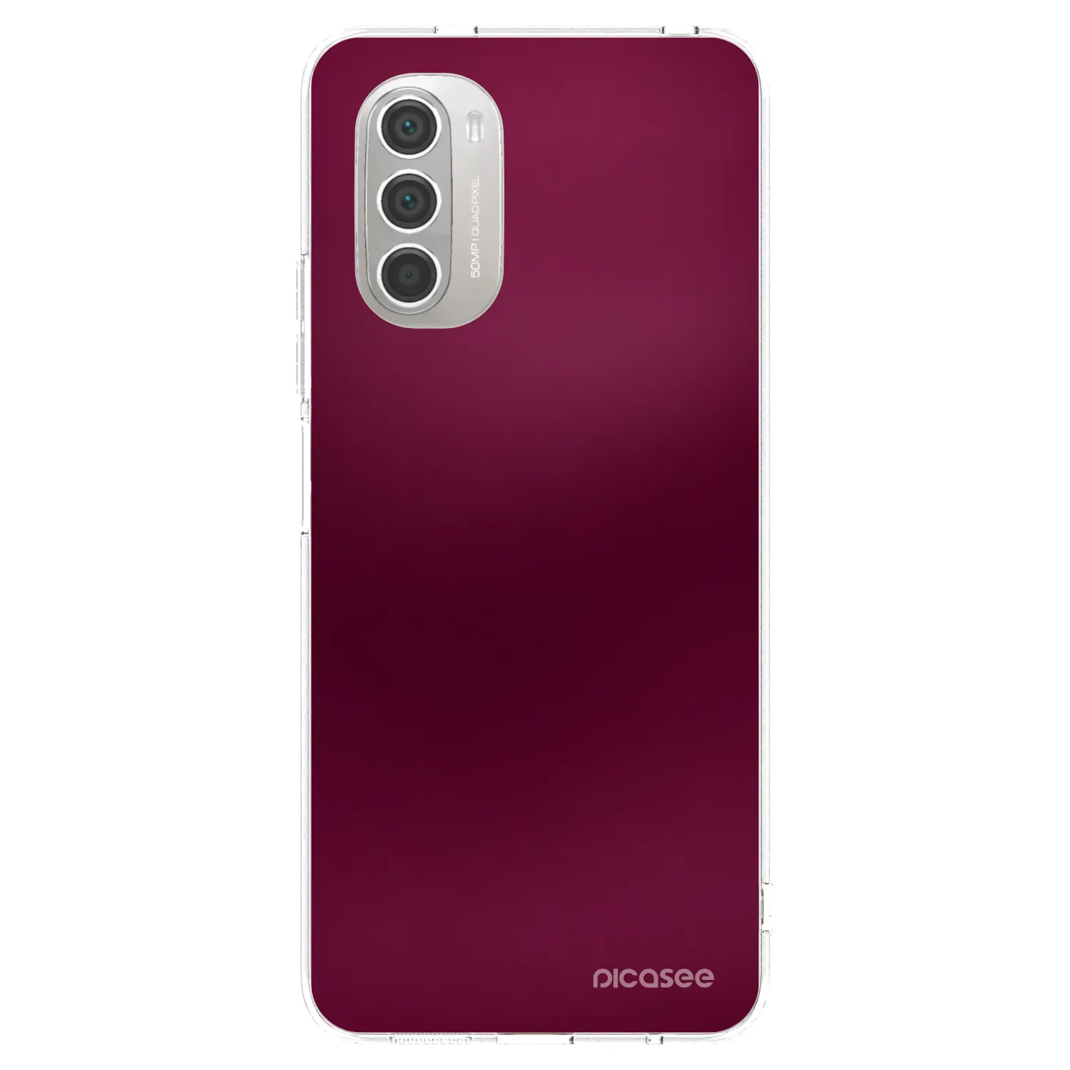 Picasee silikónový prehľadný obal pre Motorola Moto G51 - Velvet Bordeaux
