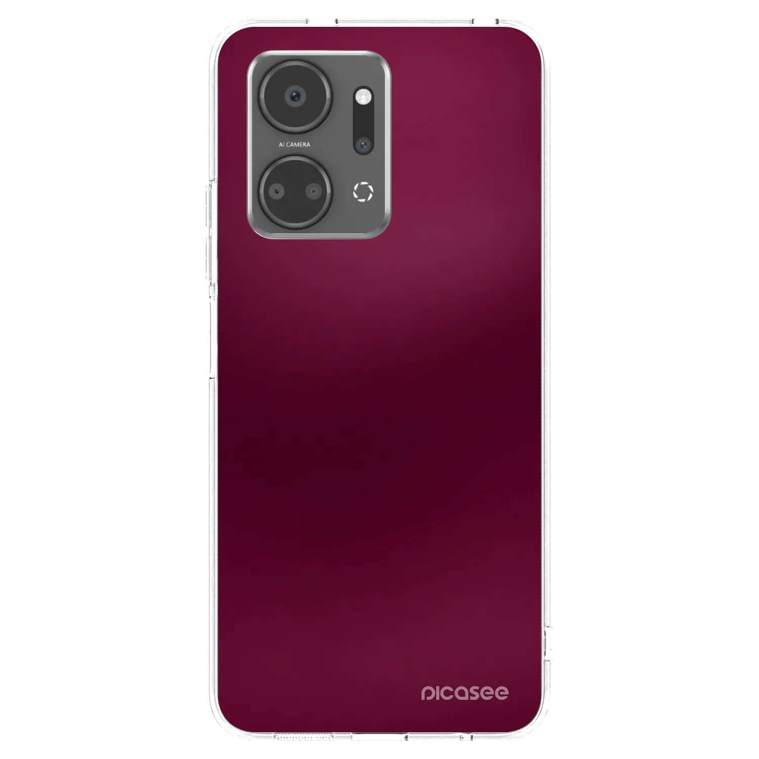 Picasee silikónový prehľadný obal pre Honor X7a - Velvet Bordeaux