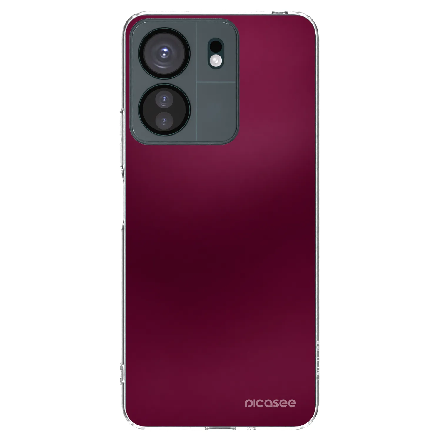 Picasee silikónový prehľadný obal pre Xiaomi Redmi 13C 4G - Velvet Bordeaux