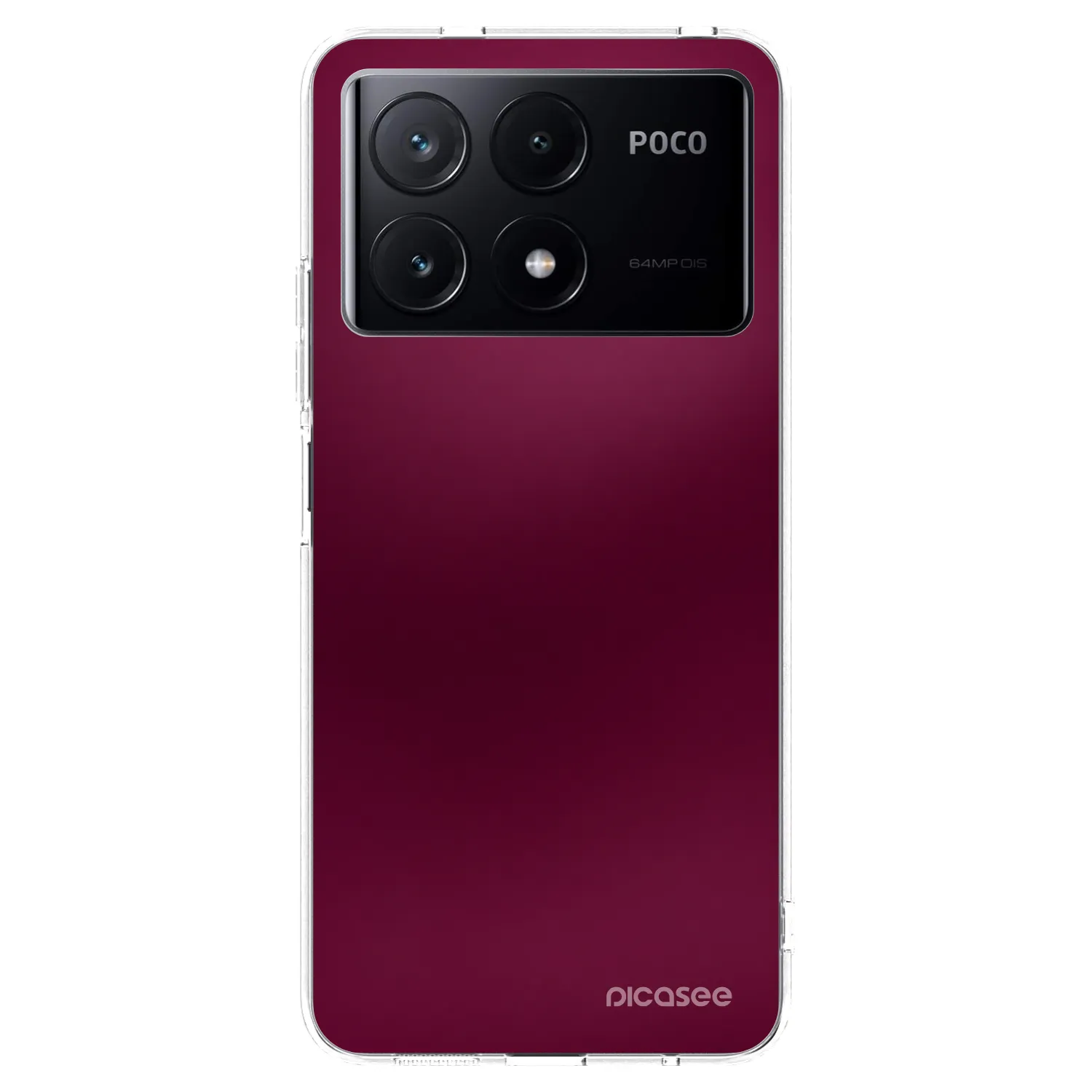 Picasee silikónový prehľadný obal pre Xiaomi Poco X6 Pro - Velvet Bordeaux