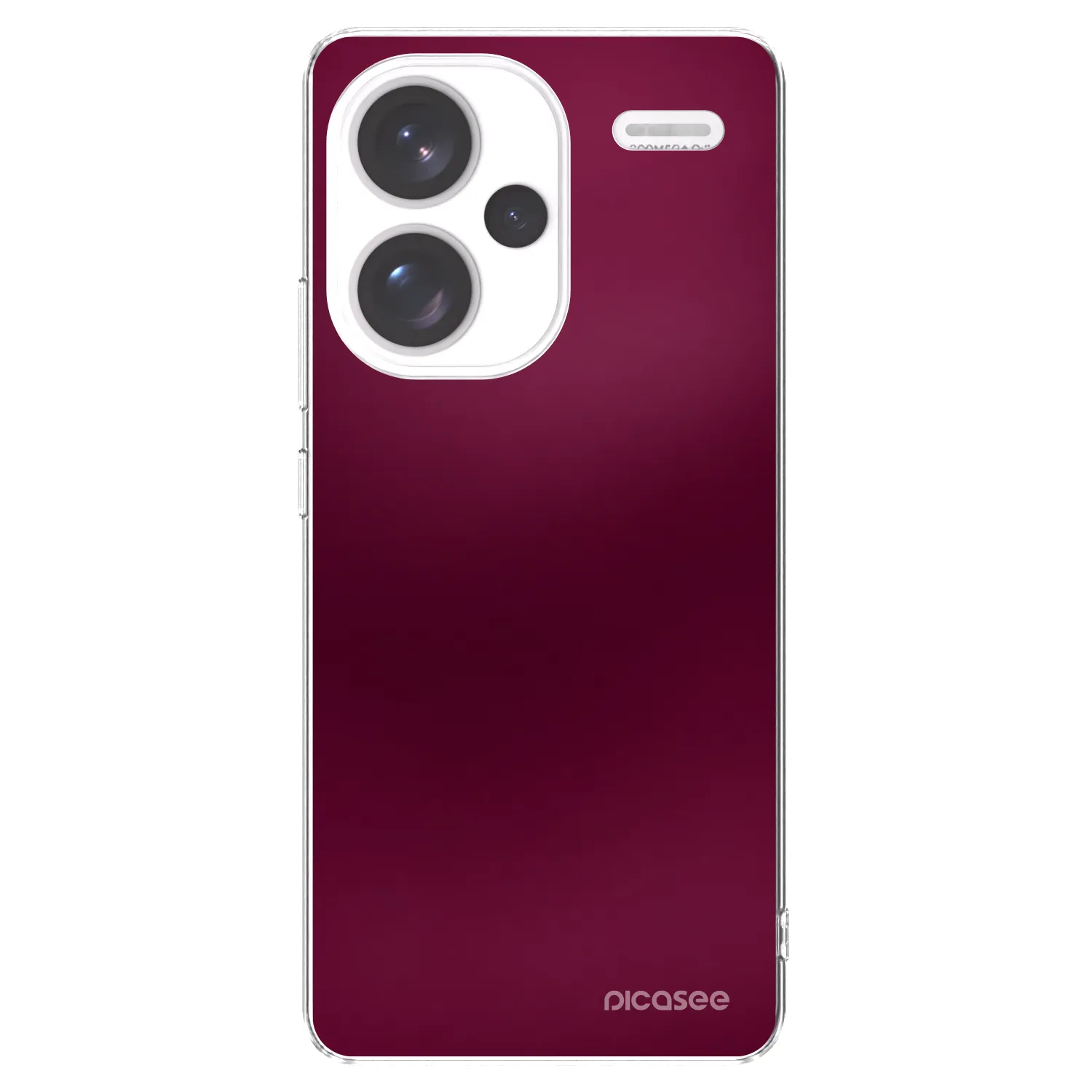 Picasee silikónový prehľadný obal pre Xiaomi Redmi Note 13 Pro+ 5G - Velvet Bordeaux