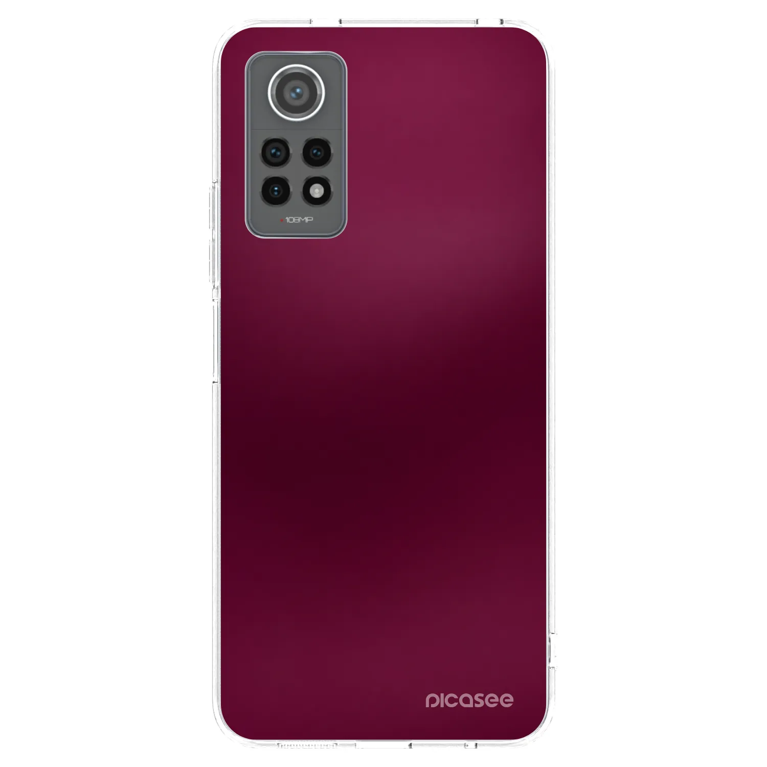 Picasee silikónový prehľadný obal pre Xiaomi Redmi Note 12 Pro 4G - Velvet Bordeaux