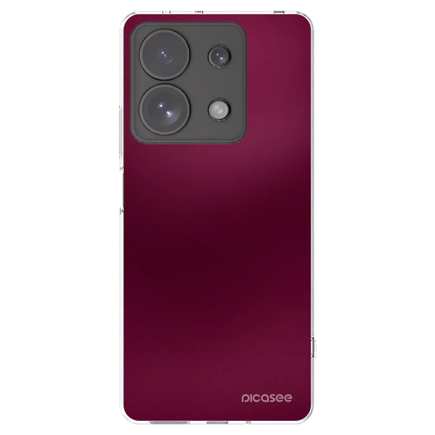 Picasee silikónový prehľadný obal pre Xiaomi Redmi Note 13 Pro 4G - Velvet Bordeaux