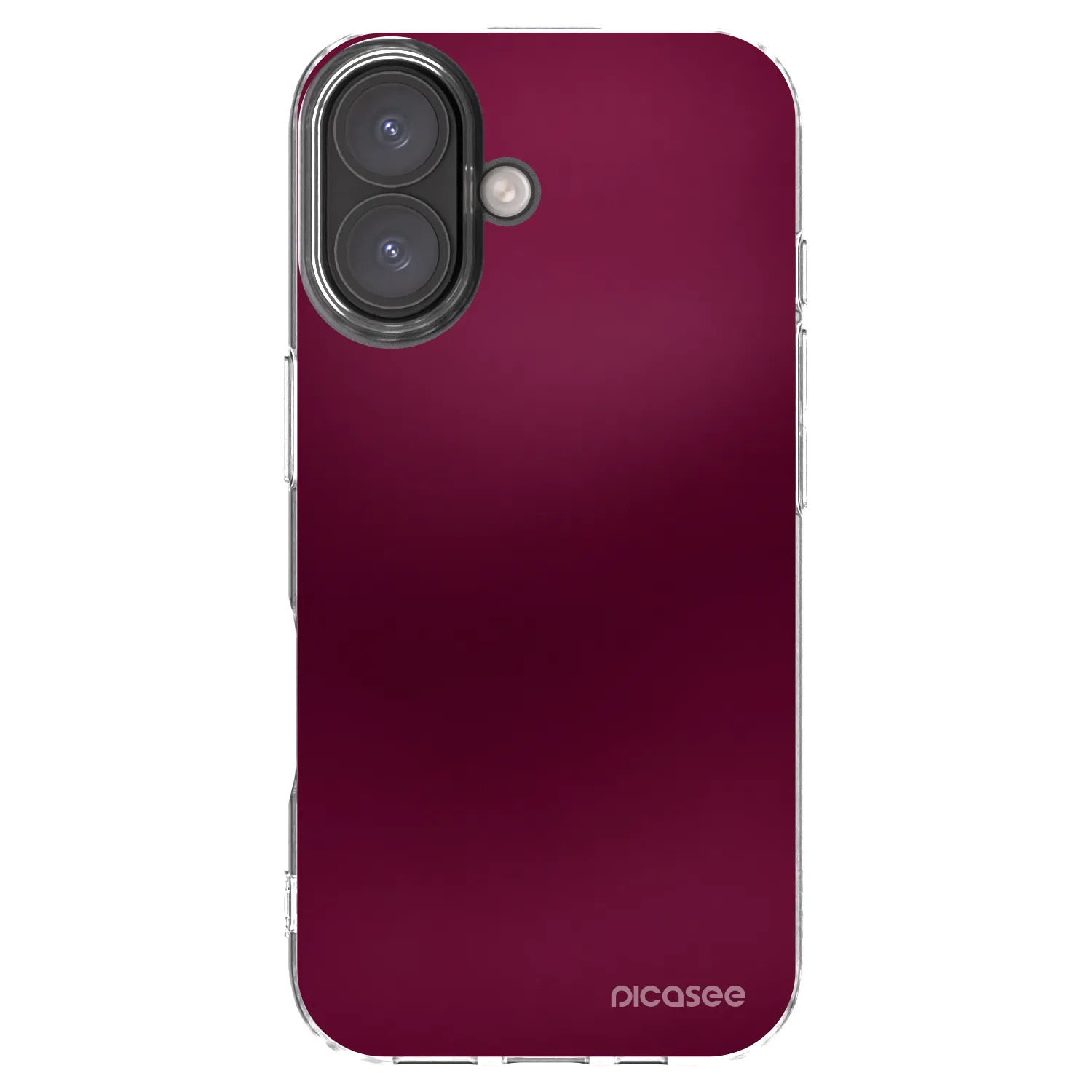 Picasee silikónový prehľadný obal pre Apple iPhone 16 - Velvet Bordeaux