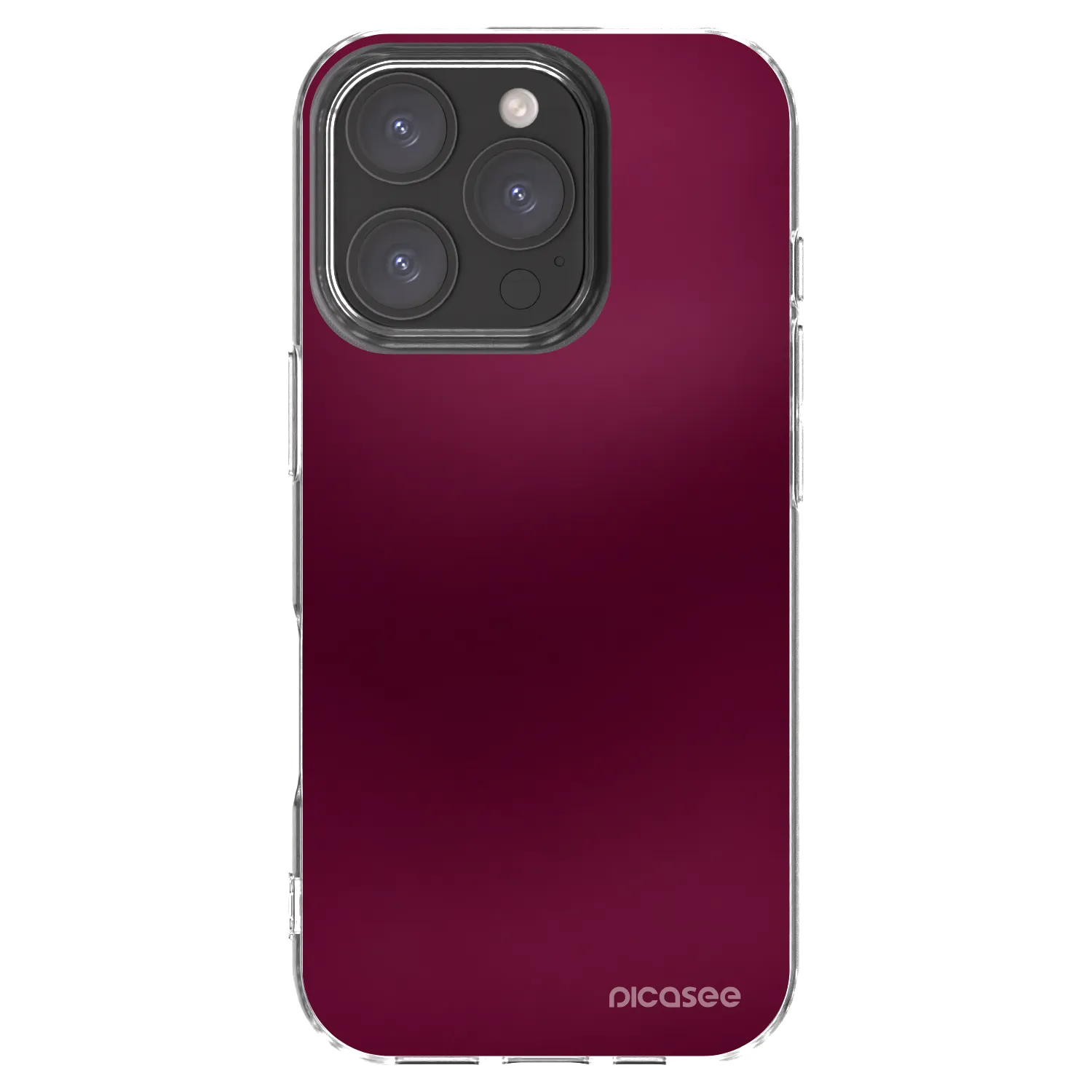 Picasee silikónový prehľadný obal pre Apple iPhone 16 Pro - Velvet Bordeaux