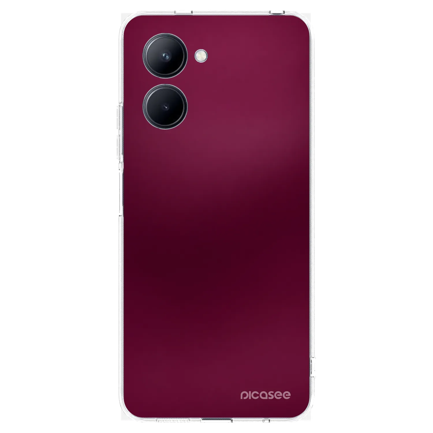 Picasee silikónový prehľadný obal pre Realme C33 (2023) - Velvet Bordeaux