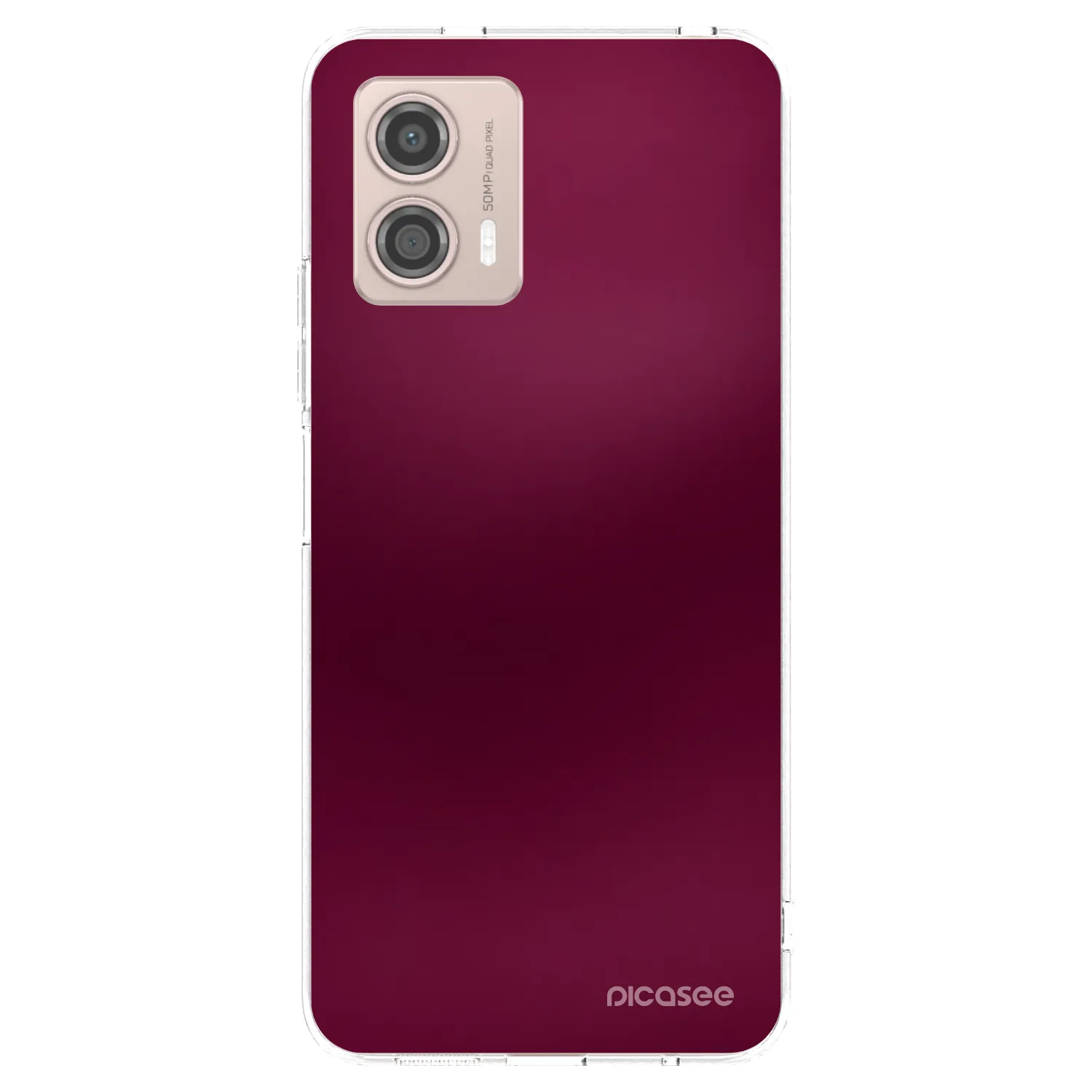 Picasee silikónový prehľadný obal pre Motorola Moto G53 5G - Velvet Bordeaux