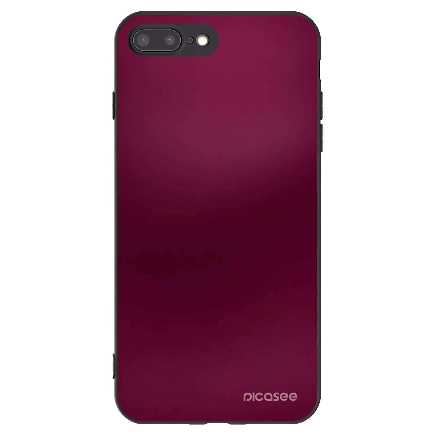 Picasee silikónový čierny obal pre Apple iPhone 8 Plus - Velvet Bordeaux