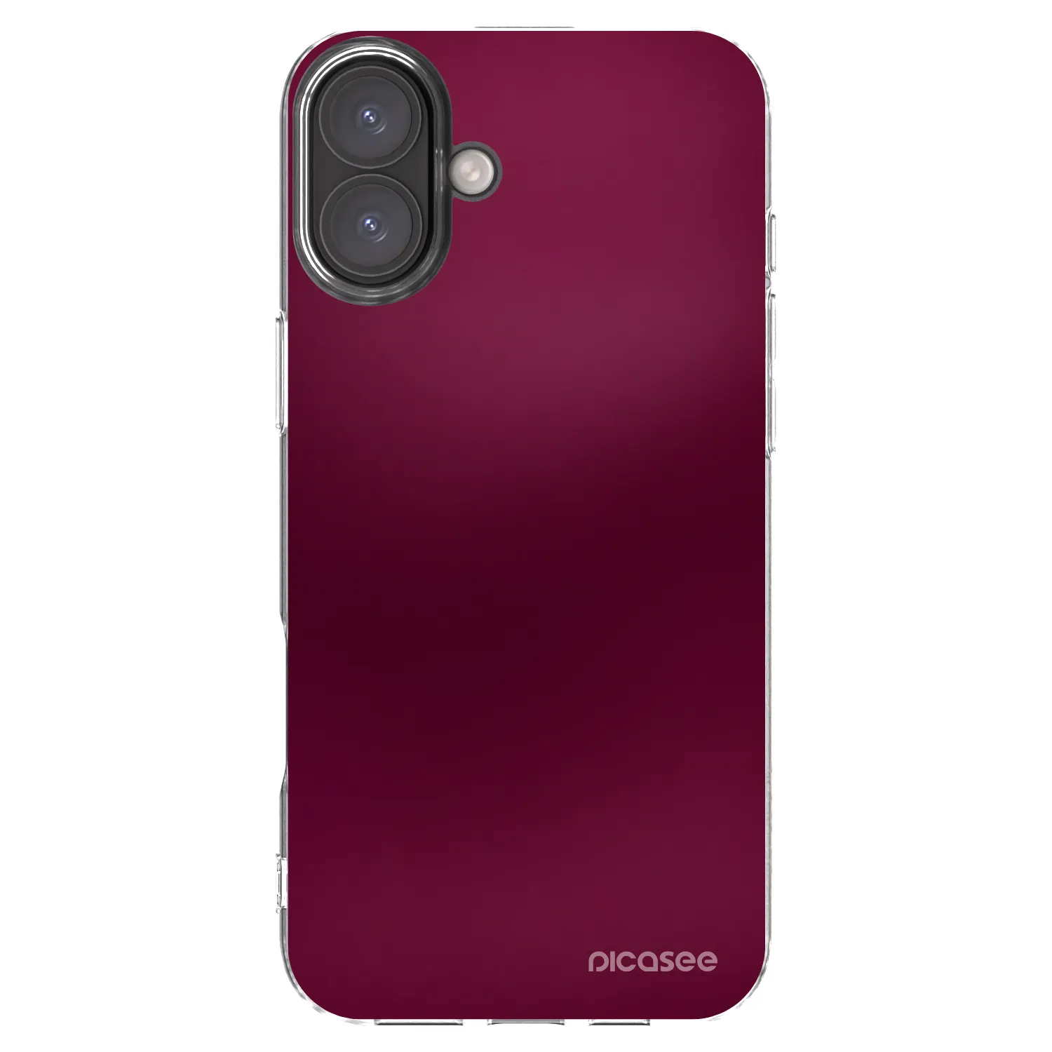 Picasee silikónový prehľadný obal pre Apple iPhone 16 Plus - Velvet Bordeaux