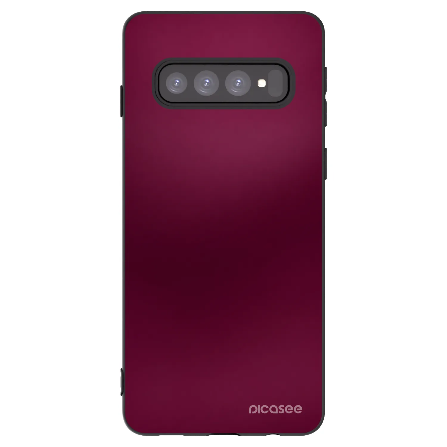 Picasee silikónový čierny obal pre Samsung Galaxy S10 G973 - Velvet Bordeaux