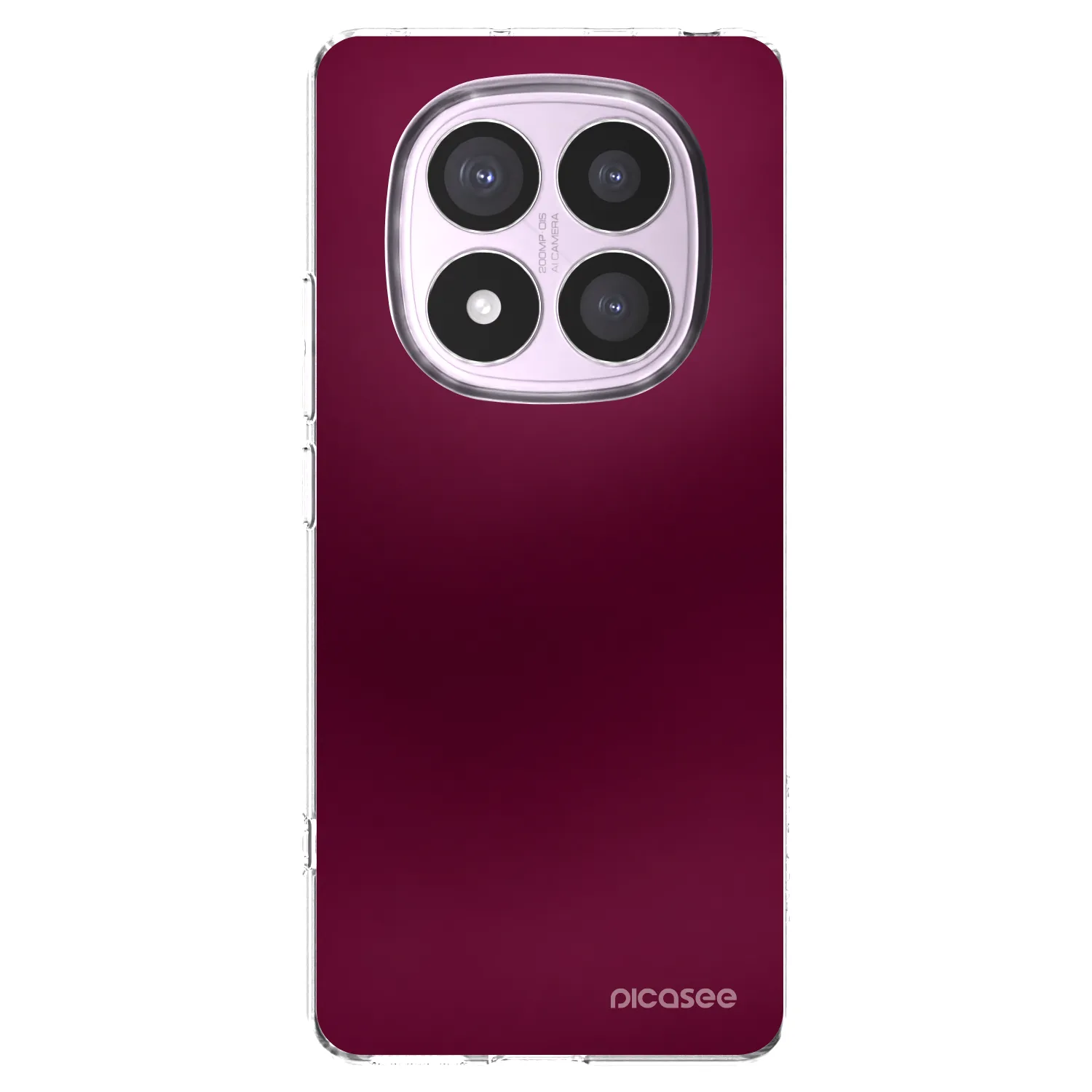 Picasee silikónový prehľadný obal pre Xiaomi Redmi Note 14 Pro 5G - Velvet Bordeaux