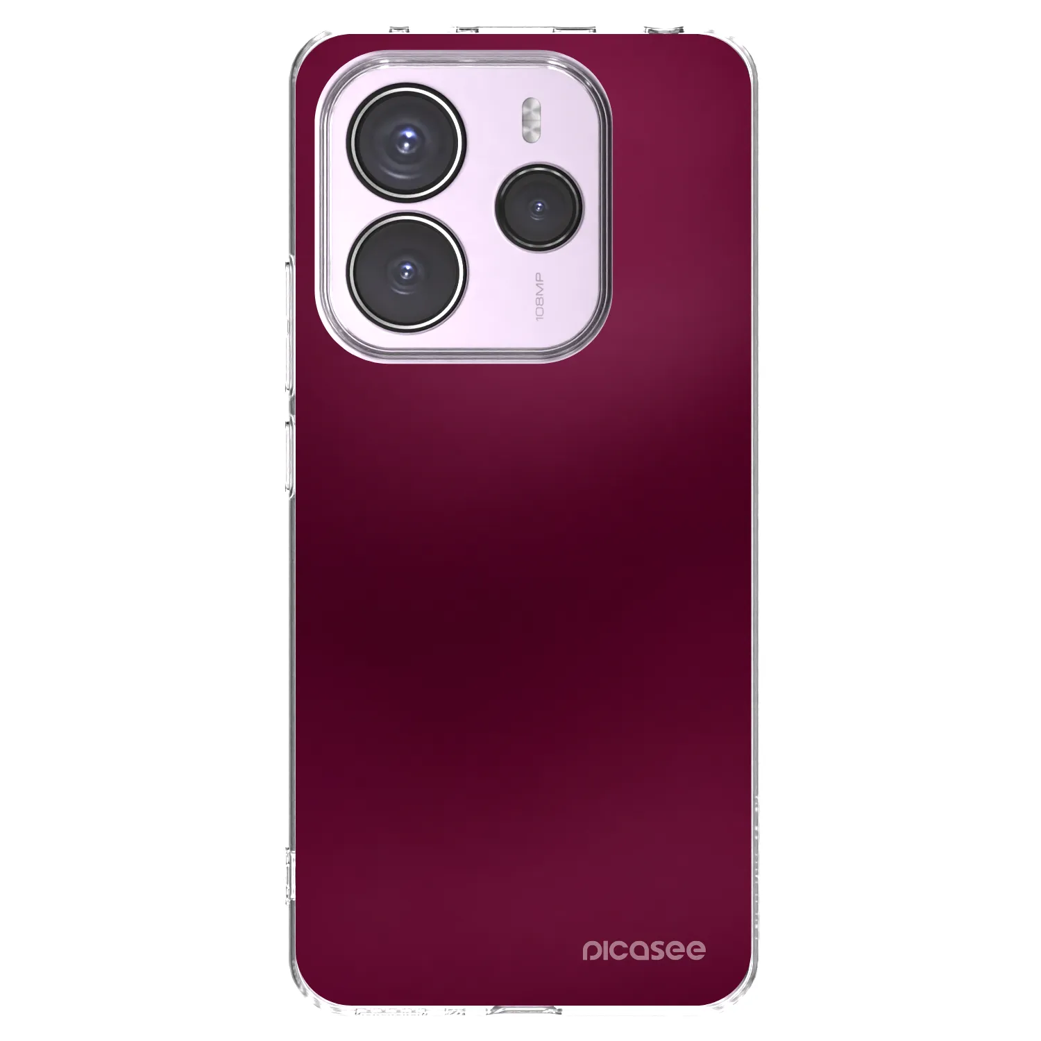 Picasee silikónový prehľadný obal pre Xiaomi Redmi Note 14 5G - Velvet Bordeaux