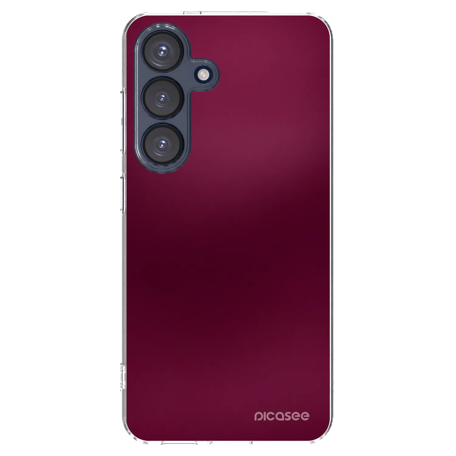 Picasee silikónový prehľadný obal pre Samsung Galaxy S25 5G - Velvet Bordeaux
