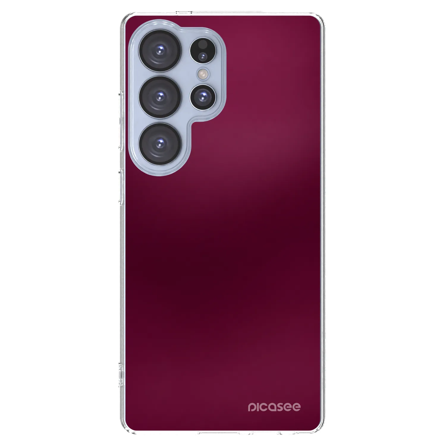 Picasee silikónový prehľadný obal pre Samsung Galaxy S25 Ultra 5G - Velvet Bordeaux