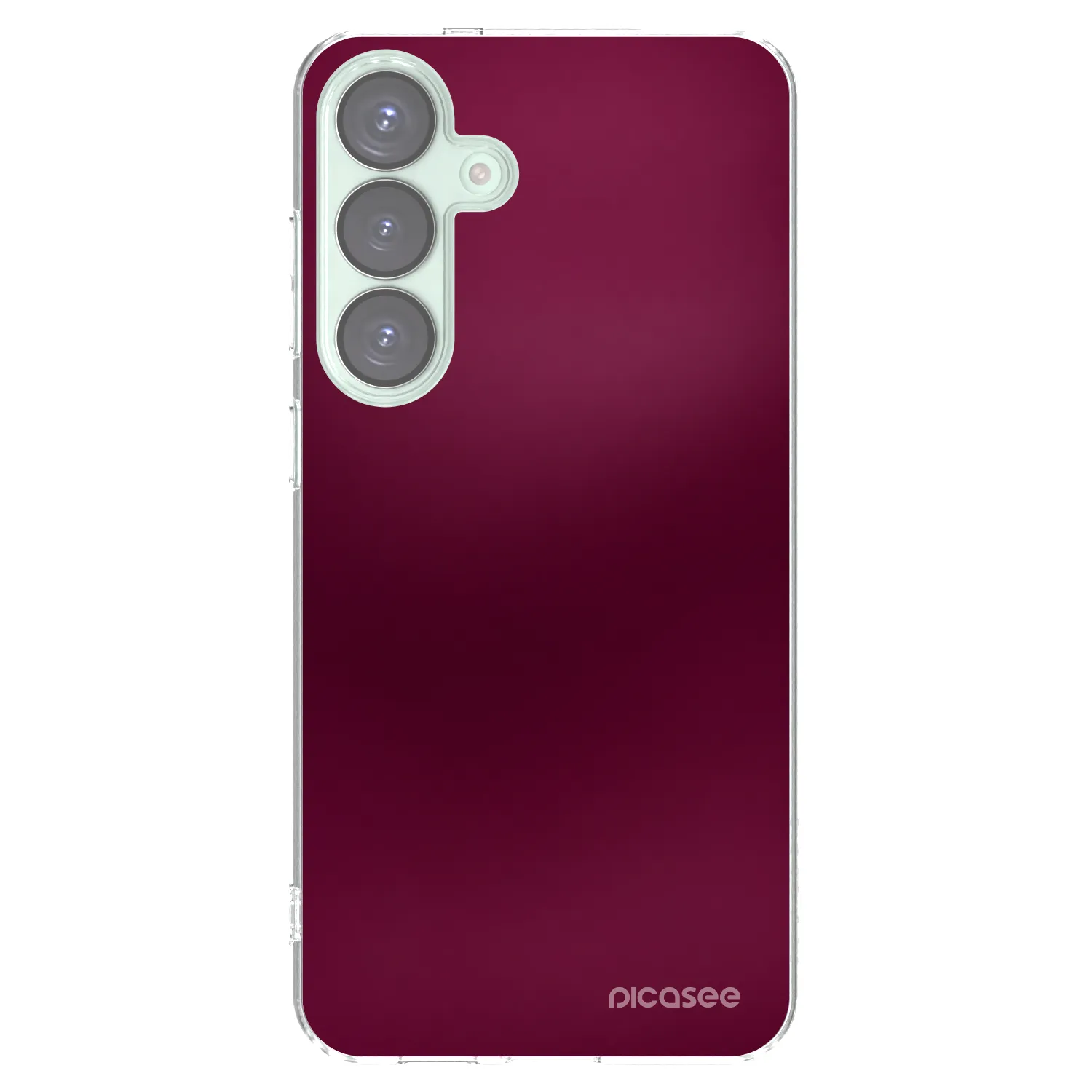 Picasee silikónový prehľadný obal pre Samsung Galaxy S25+ 5G - Velvet Bordeaux