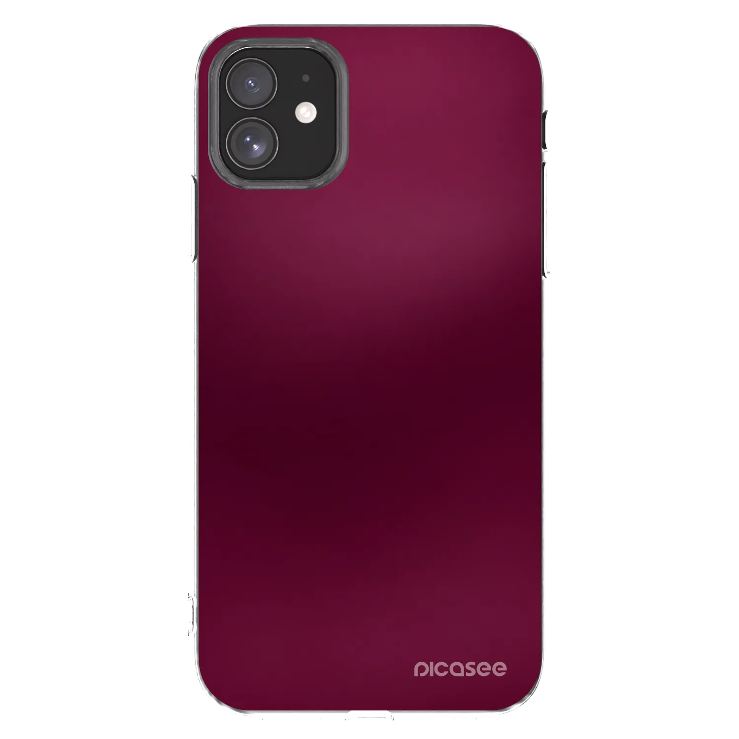 Picasee silikónový prehľadný obal pre Apple iPhone 11 - Velvet Bordeaux