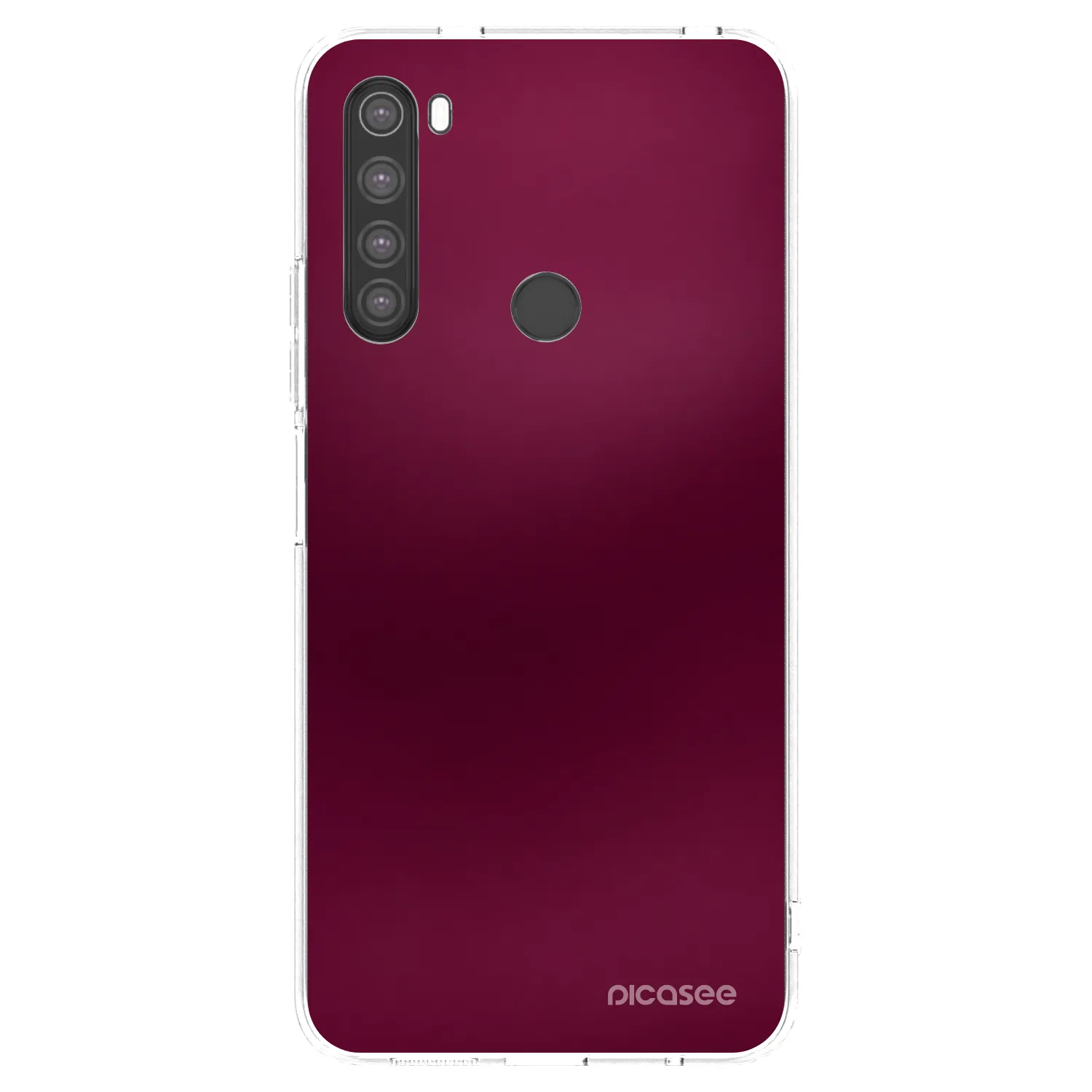 Picasee silikónový prehľadný obal pre Xiaomi Redmi Note 8 - Velvet Bordeaux