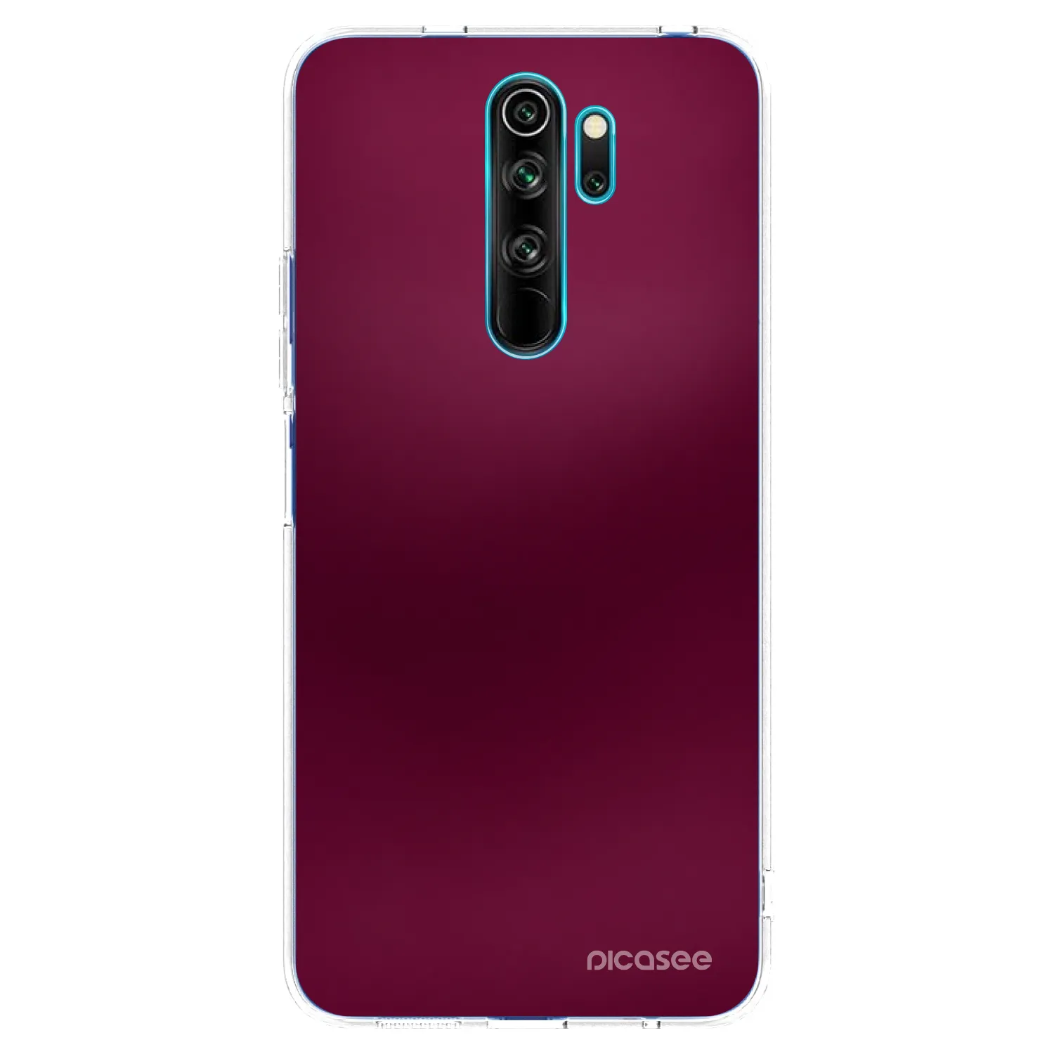Picasee silikónový prehľadný obal pre Xiaomi Redmi Note 8 Pro - Velvet Bordeaux