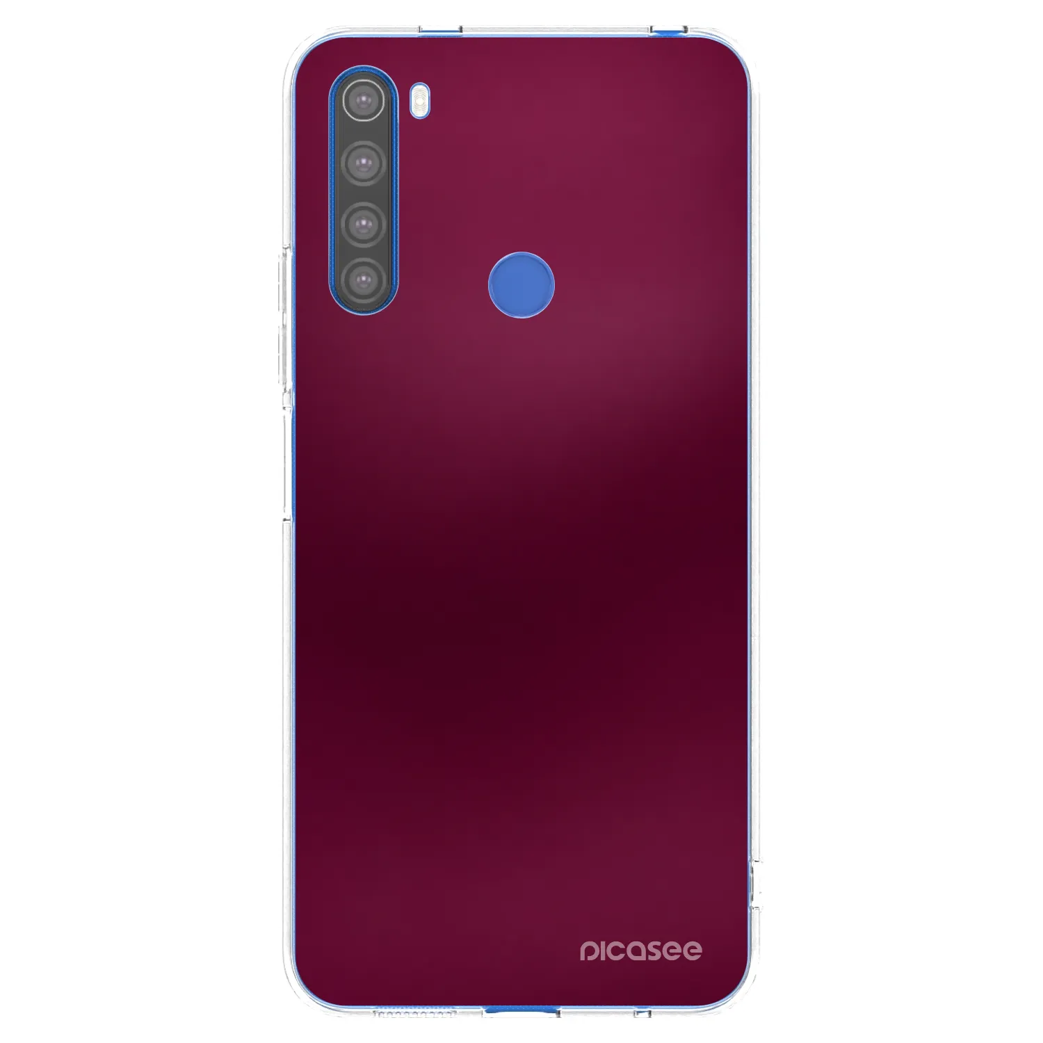 Picasee silikónový prehľadný obal pre Xiaomi Redmi Note 8T - Velvet Bordeaux