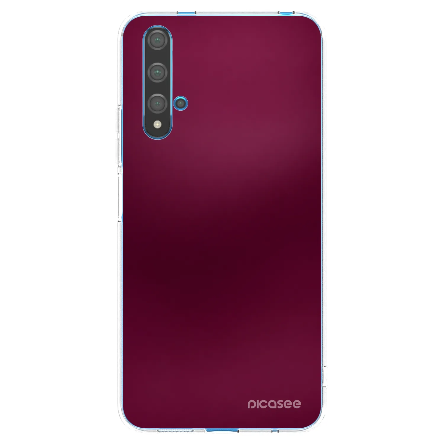 Picasee silikónový prehľadný obal pre Huawei Nova 5T - Velvet Bordeaux