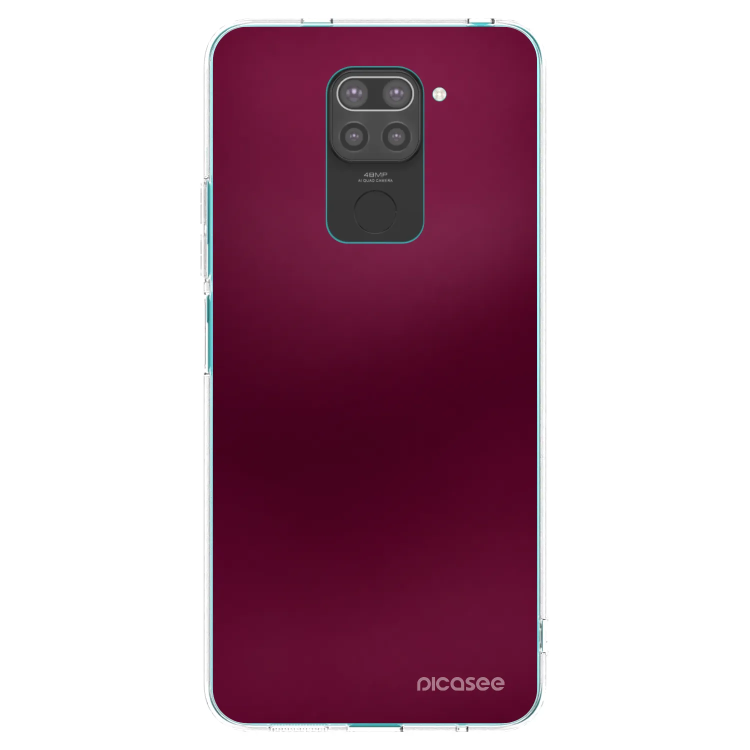 Picasee silikónový čierny obal pre Xiaomi Redmi Note 9 - Velvet Bordeaux