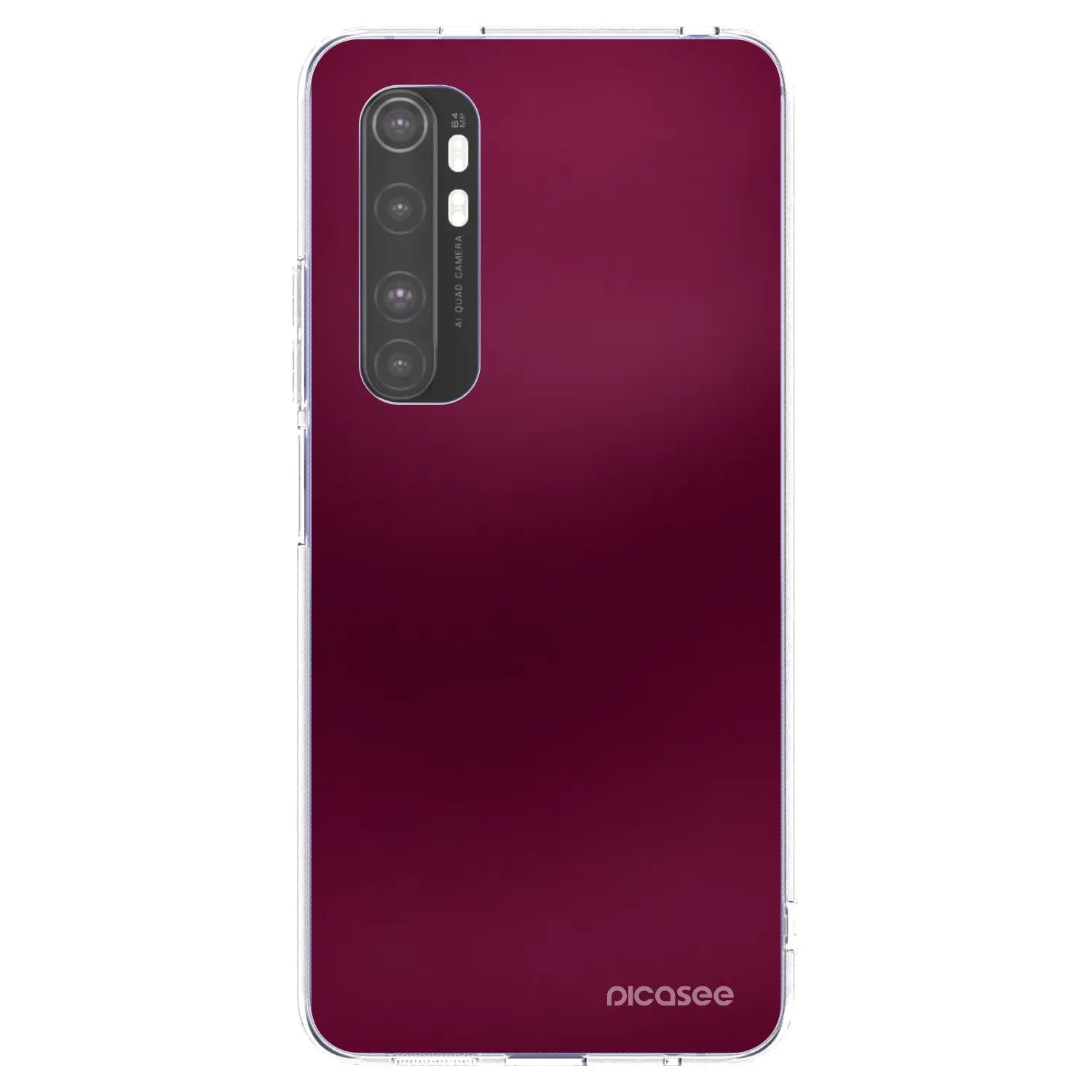 Picasee silikónový prehľadný obal pre Xiaomi Mi Note 10 Lite - Velvet Bordeaux