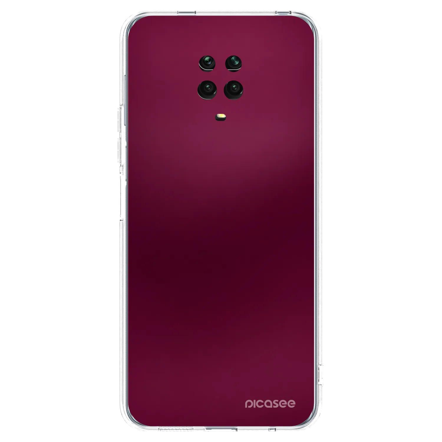 Picasee silikónový prehľadný obal pre Xiaomi Redmi Note 9S - Velvet Bordeaux