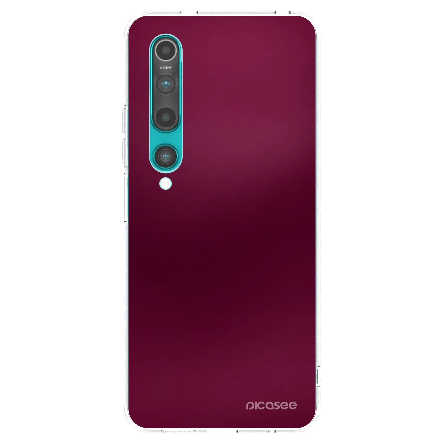 Picasee silikónový prehľadný obal pre Xiaomi Mi 10 - Velvet Bordeaux