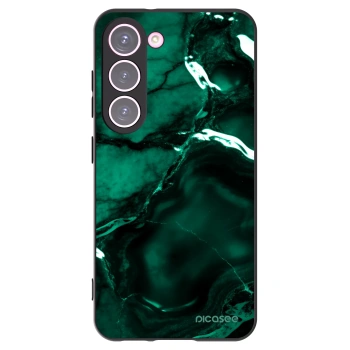 Picasee silikónový čierny obal pre Samsung Galaxy S23 5G - Dark emerald