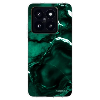 Picasee silikónový prehľadný obal pre Xiaomi 14 Pro - Dark emerald