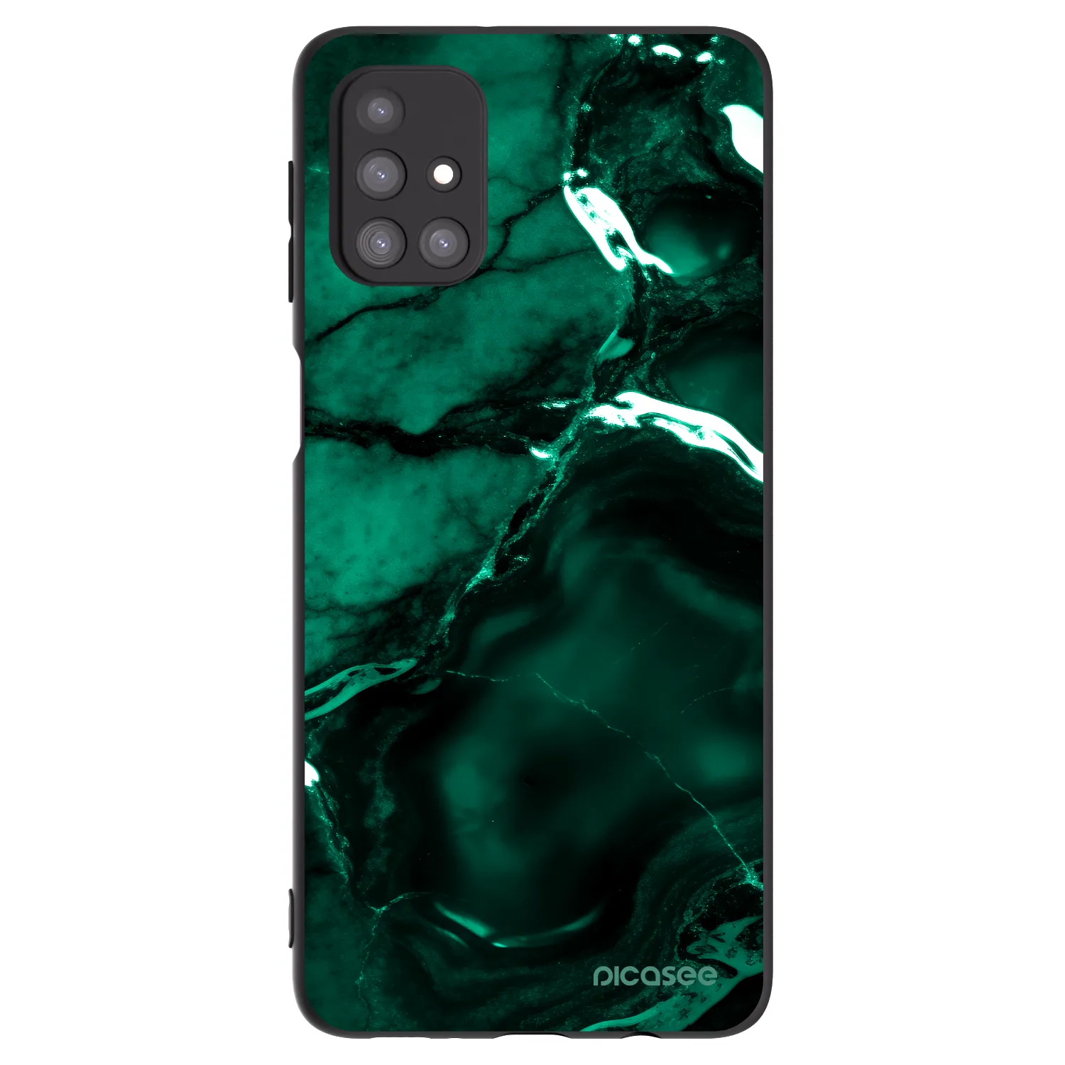 Picasee silikónový čierny obal pre Samsung Galaxy M31s - Dark emerald