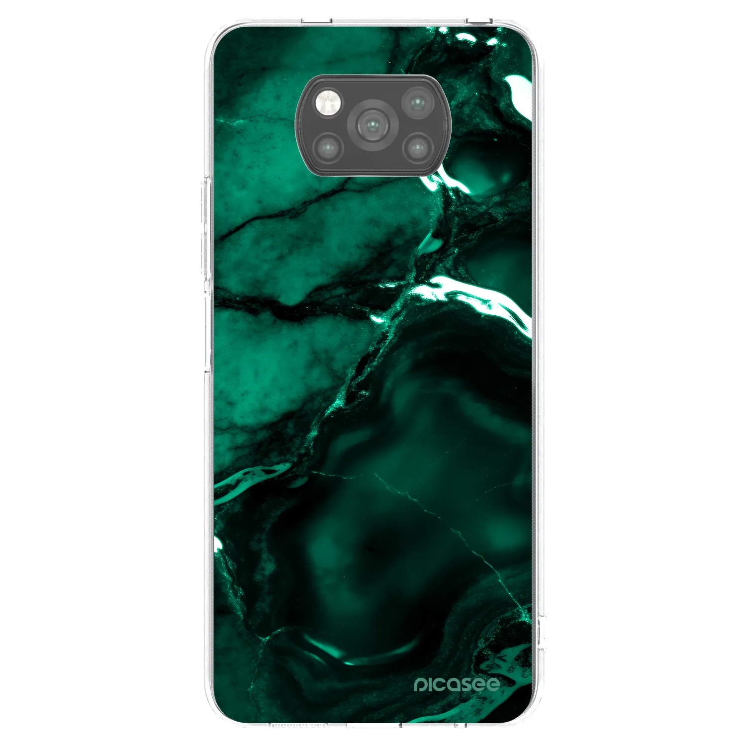 Picasee silikónový čierny obal pre Xiaomi Poco X3 - Dark emerald