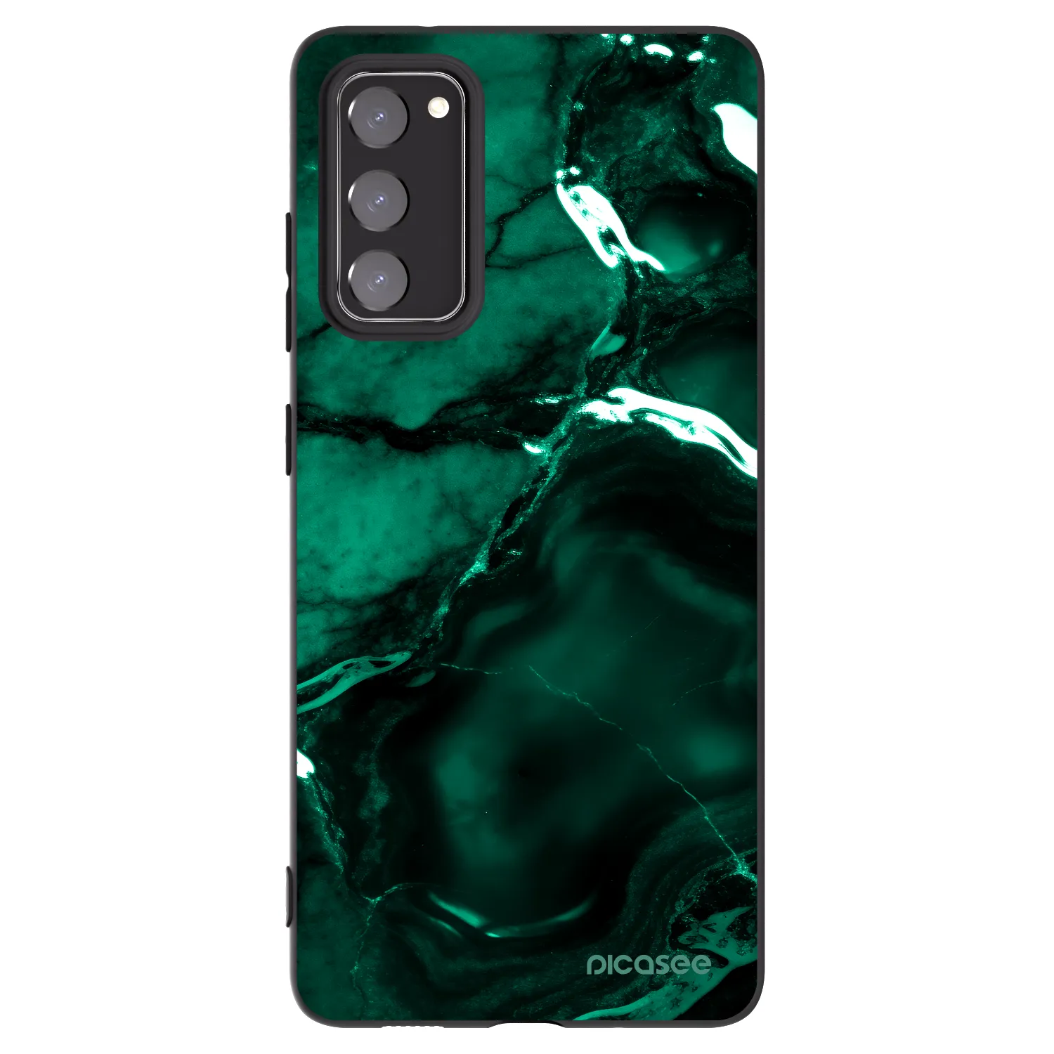 Picasee silikónový čierny obal pre Samsung Galaxy S20 FE - Dark emerald