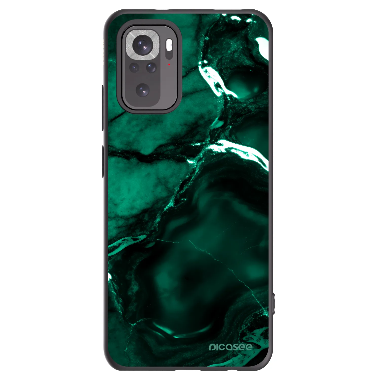 Picasee silikónový čierny obal pre Xiaomi Redmi Note 10 - Dark emerald