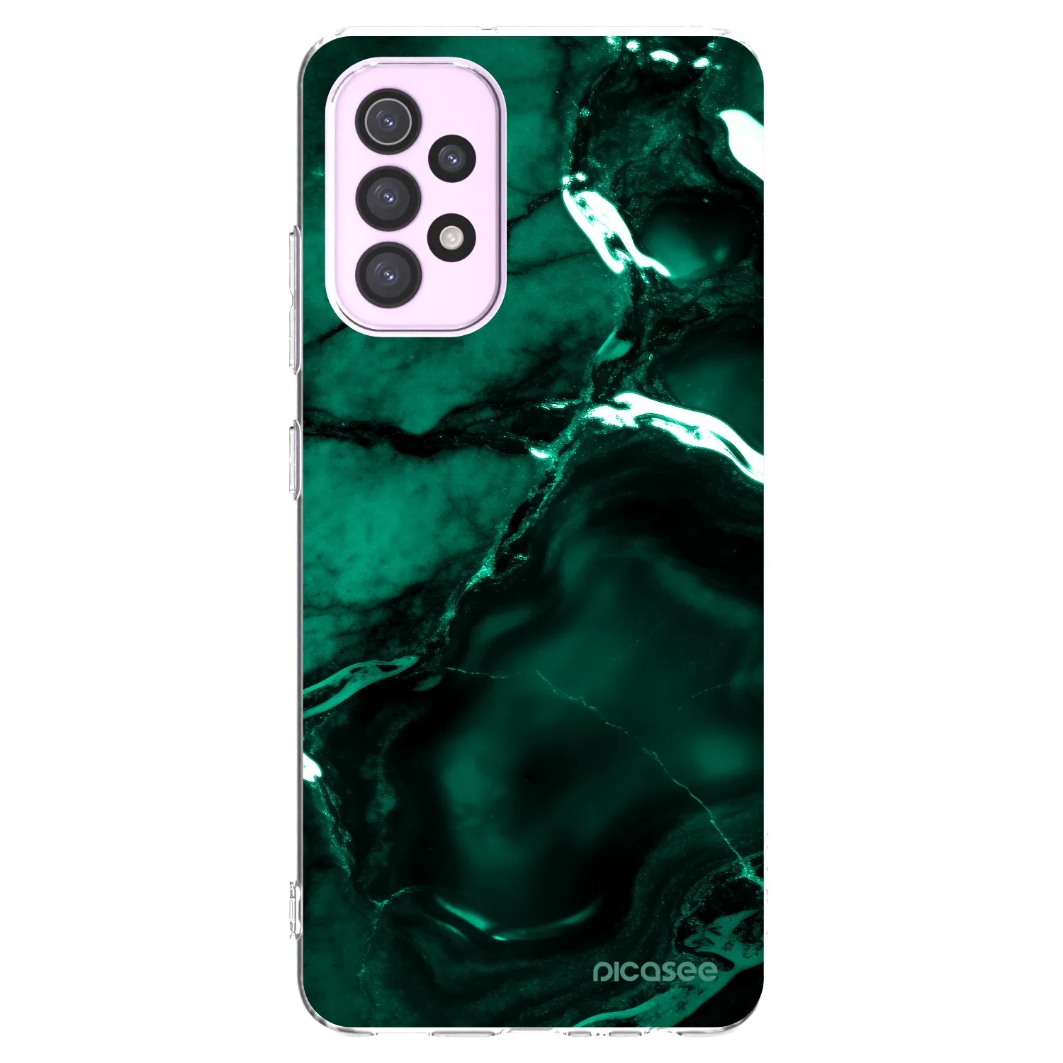 Picasee silikónový prehľadný obal pre Samsung Galaxy A32 5G A326B - Dark emerald