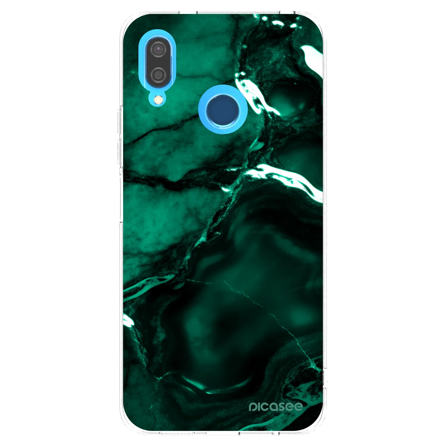 Picasee silikónový prehľadný obal pre Huawei P20 Lite - Dark emerald