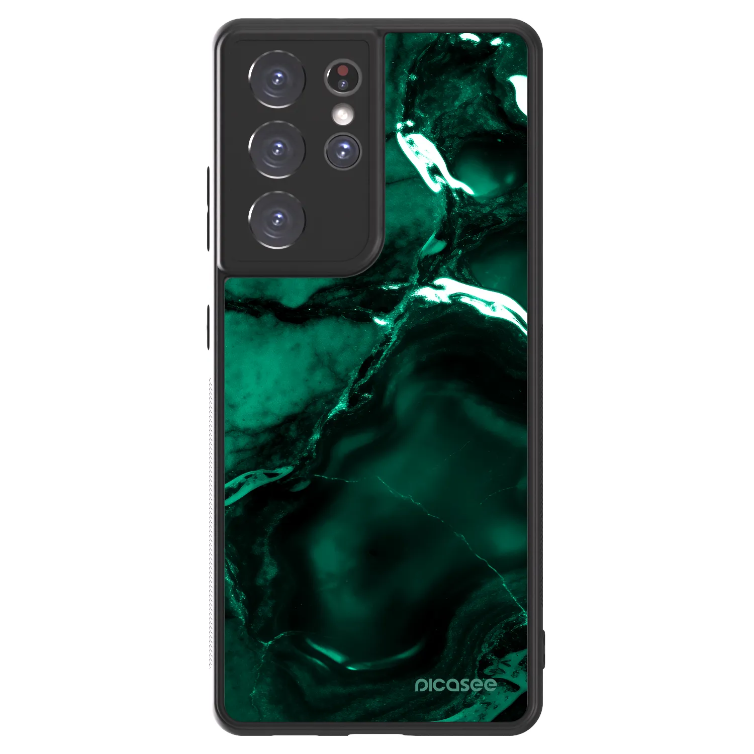 Picasee ULTIMATE CASE pro Samsung Galaxy S21 Ultra 5G G998B - Dark emerald
