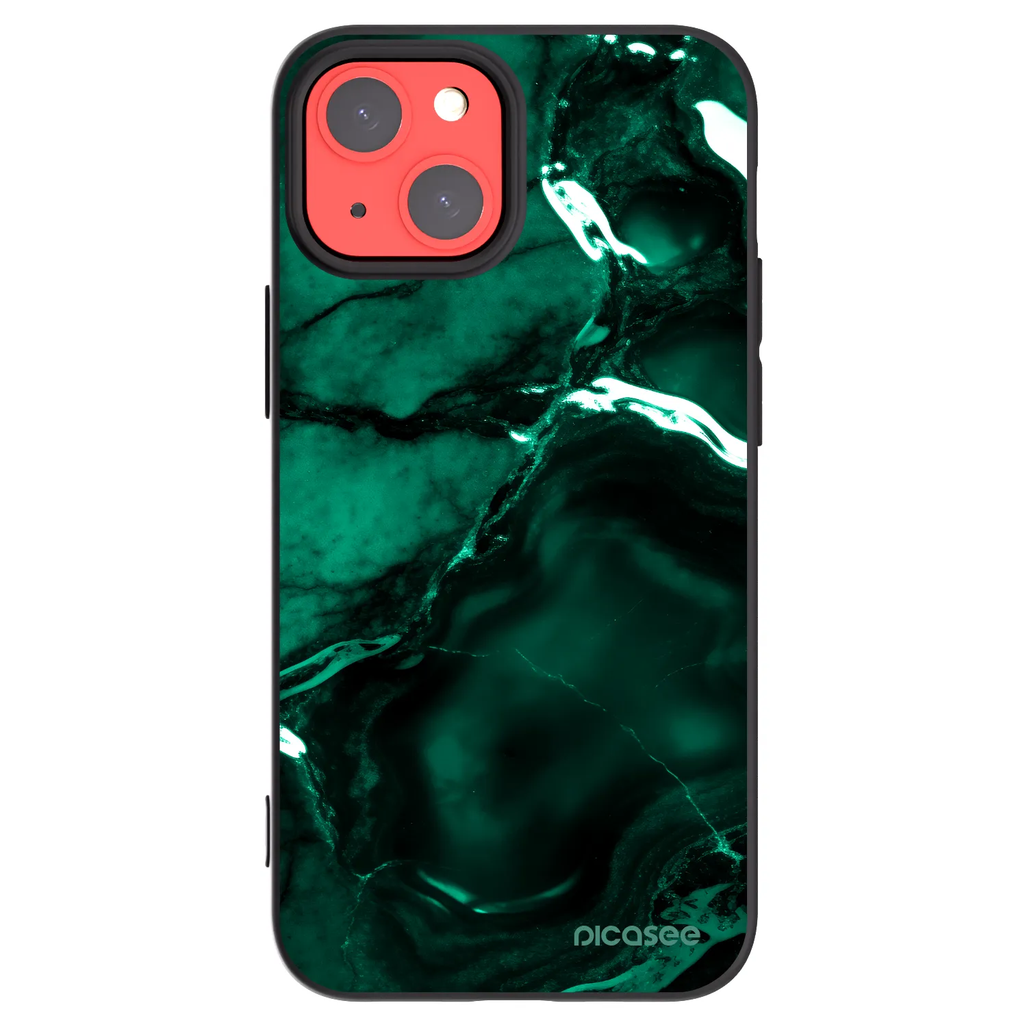 Picasee silikónový čierny obal pre Apple iPhone 13 mini - Dark emerald
