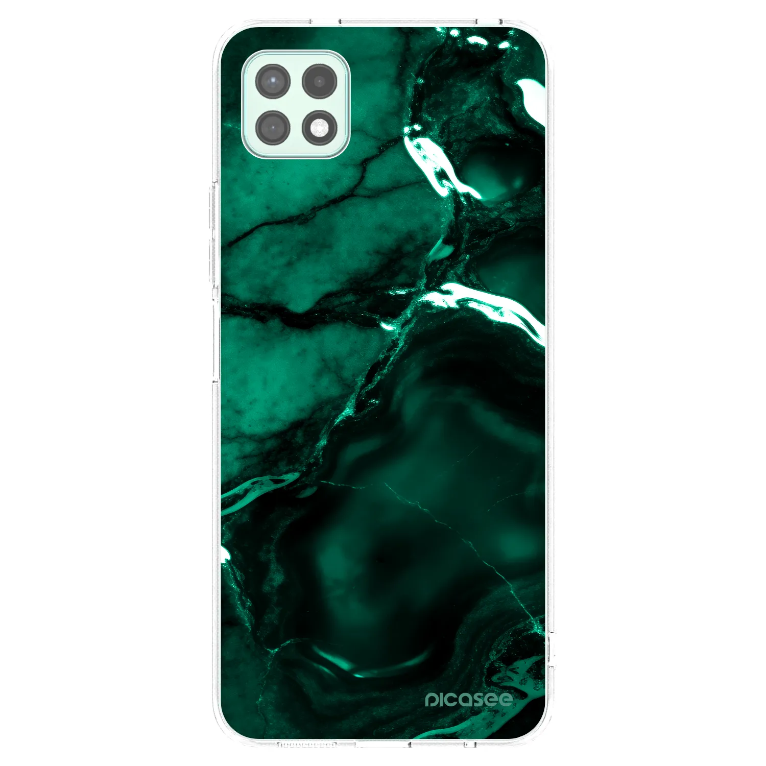 Picasee silikónový prehľadný obal pre Samsung Galaxy A22 A226B 5G - Dark emerald