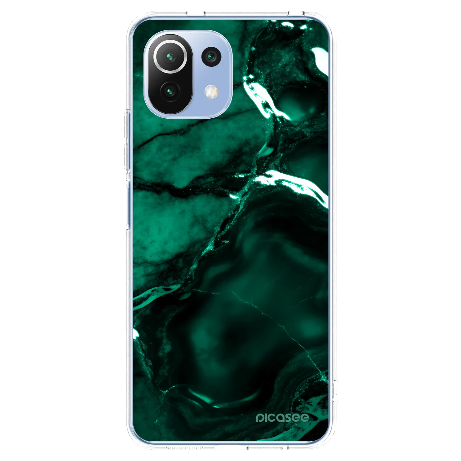 Picasee silikónový prehľadný obal pre Xiaomi 11 Lite 5G NE - Dark emerald