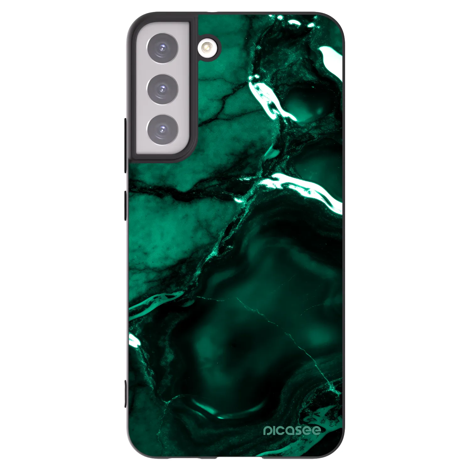 Picasee silikónový čierny obal pre Samsung Galaxy S22+ 5G - Dark emerald