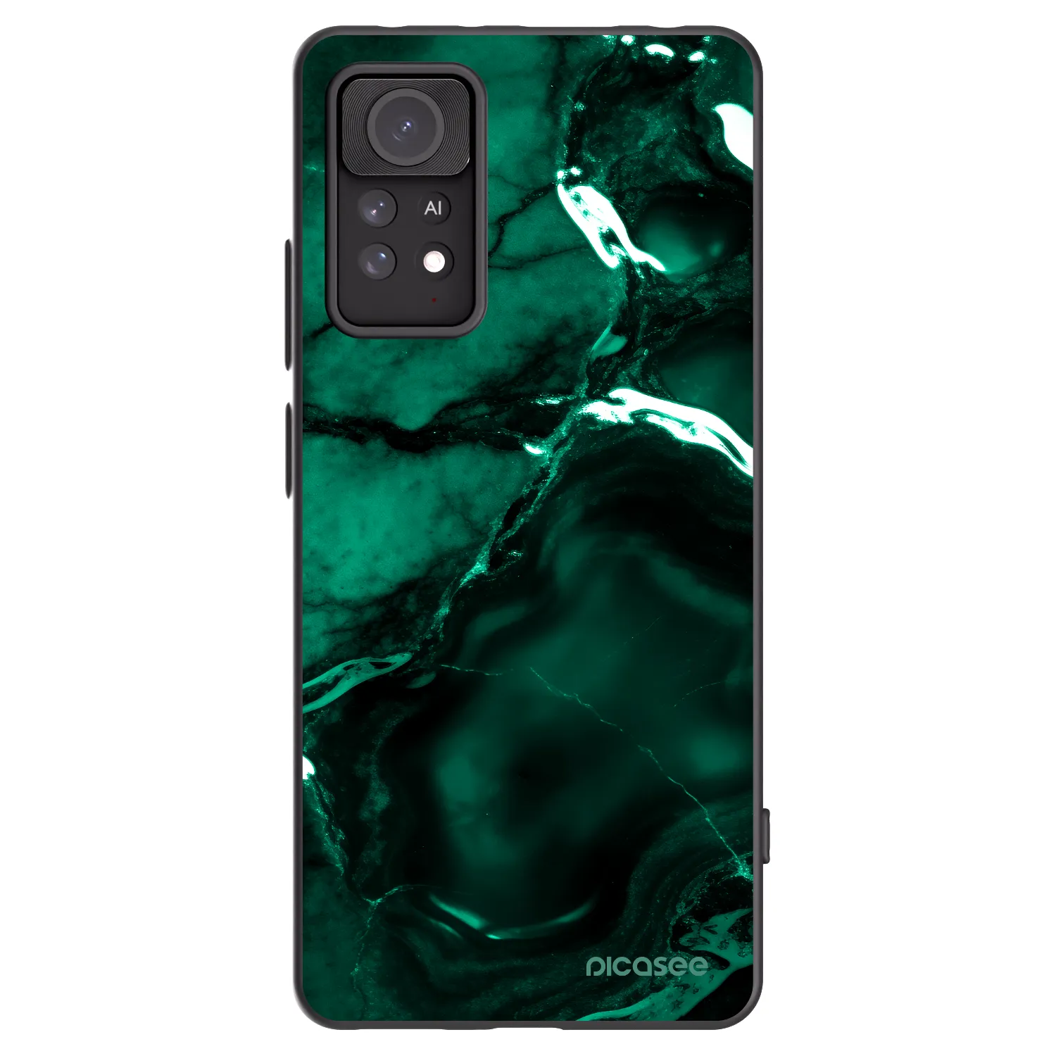 Picasee silikónový čierny obal pre Xiaomi Redmi Note 11 Pro - Dark emerald