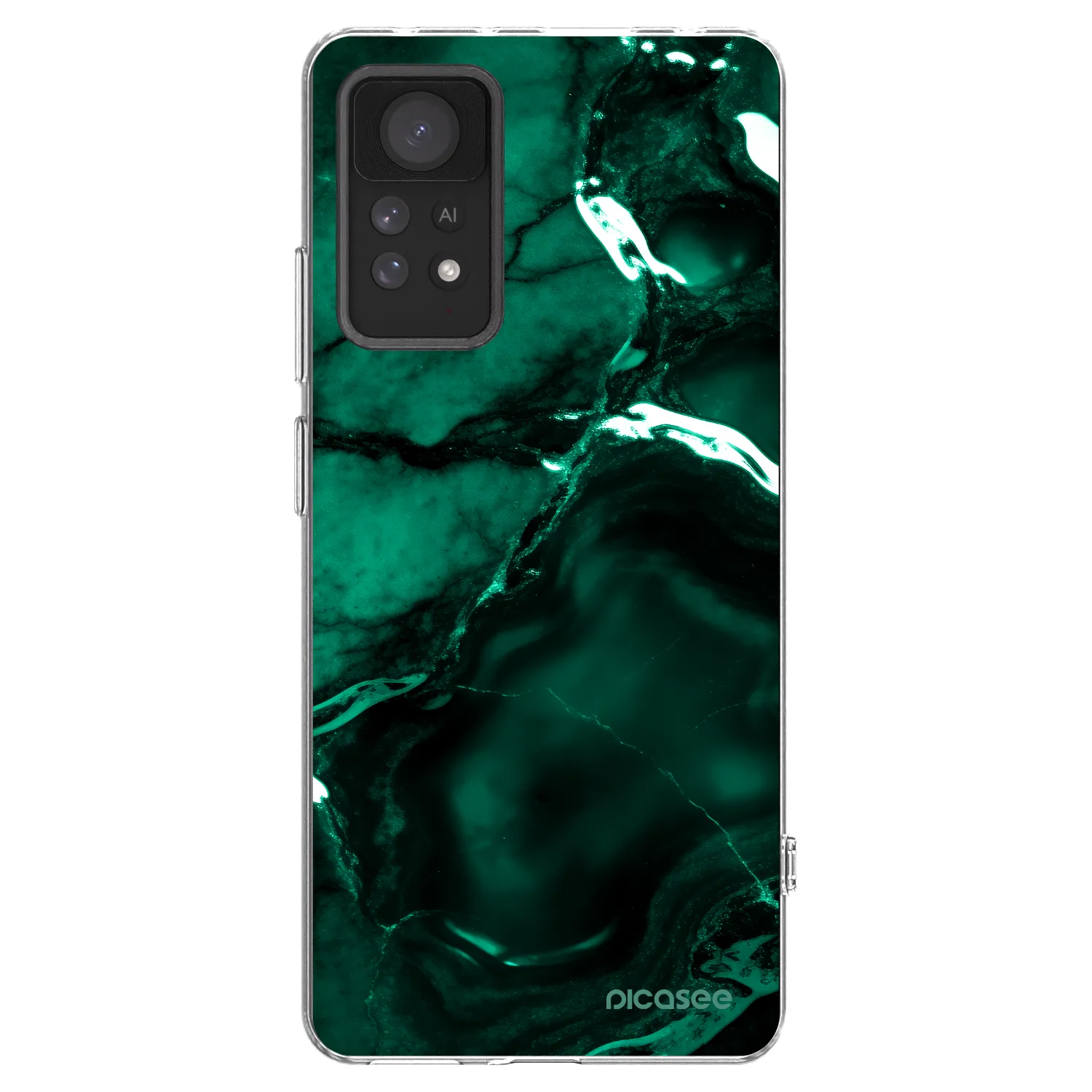 Picasee silikónový prehľadný obal pre Xiaomi Redmi Note 11 Pro - Dark emerald