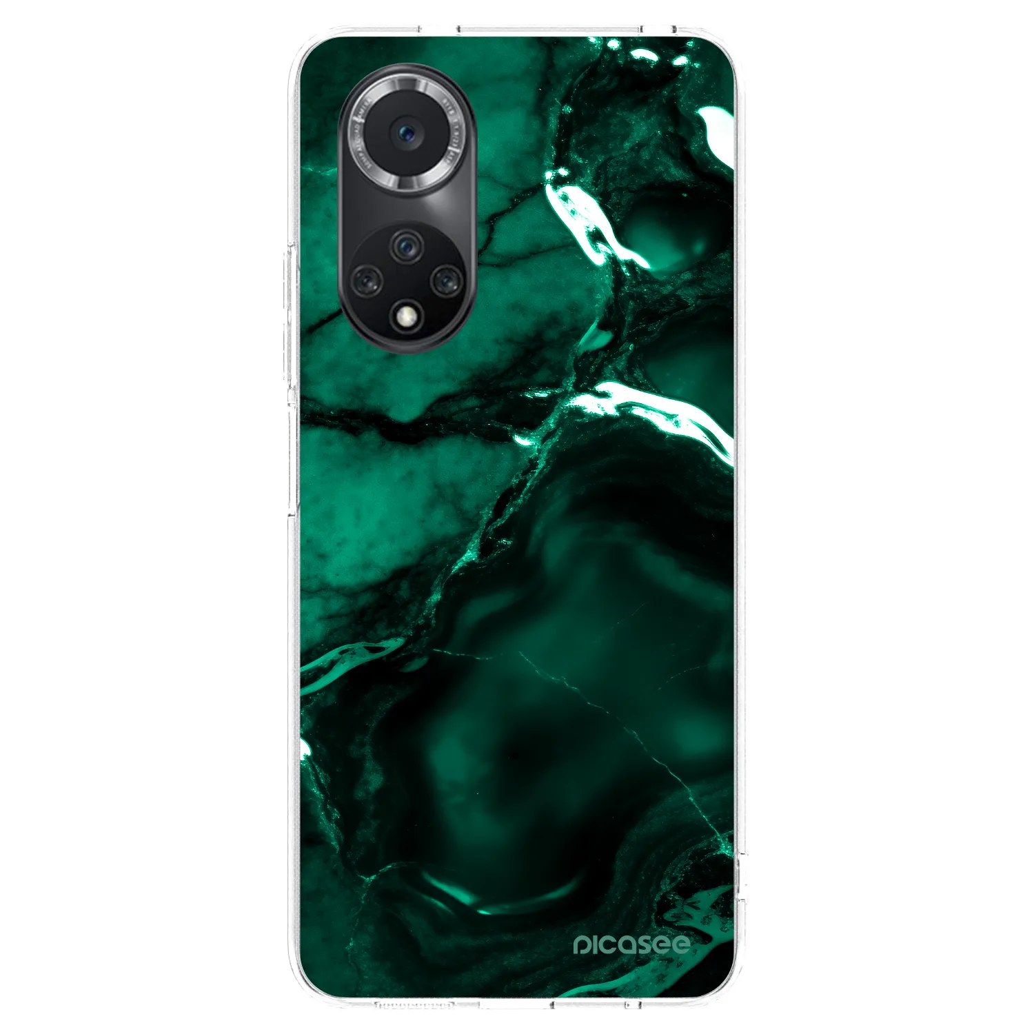 Picasee silikónový prehľadný obal pre Huawei Nova 9 SE - Dark emerald