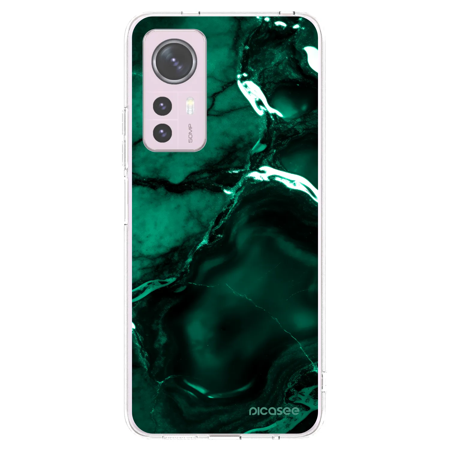 Picasee silikónový prehľadný obal pre Xiaomi 12 - Dark emerald